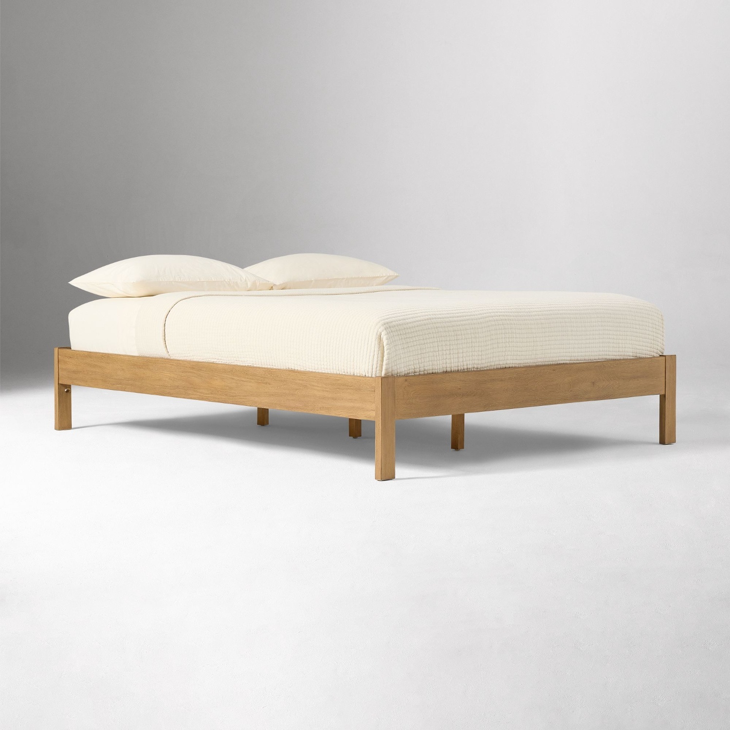 West Elm Dark Brown Wood Full Simple Bed in Tall - image-6