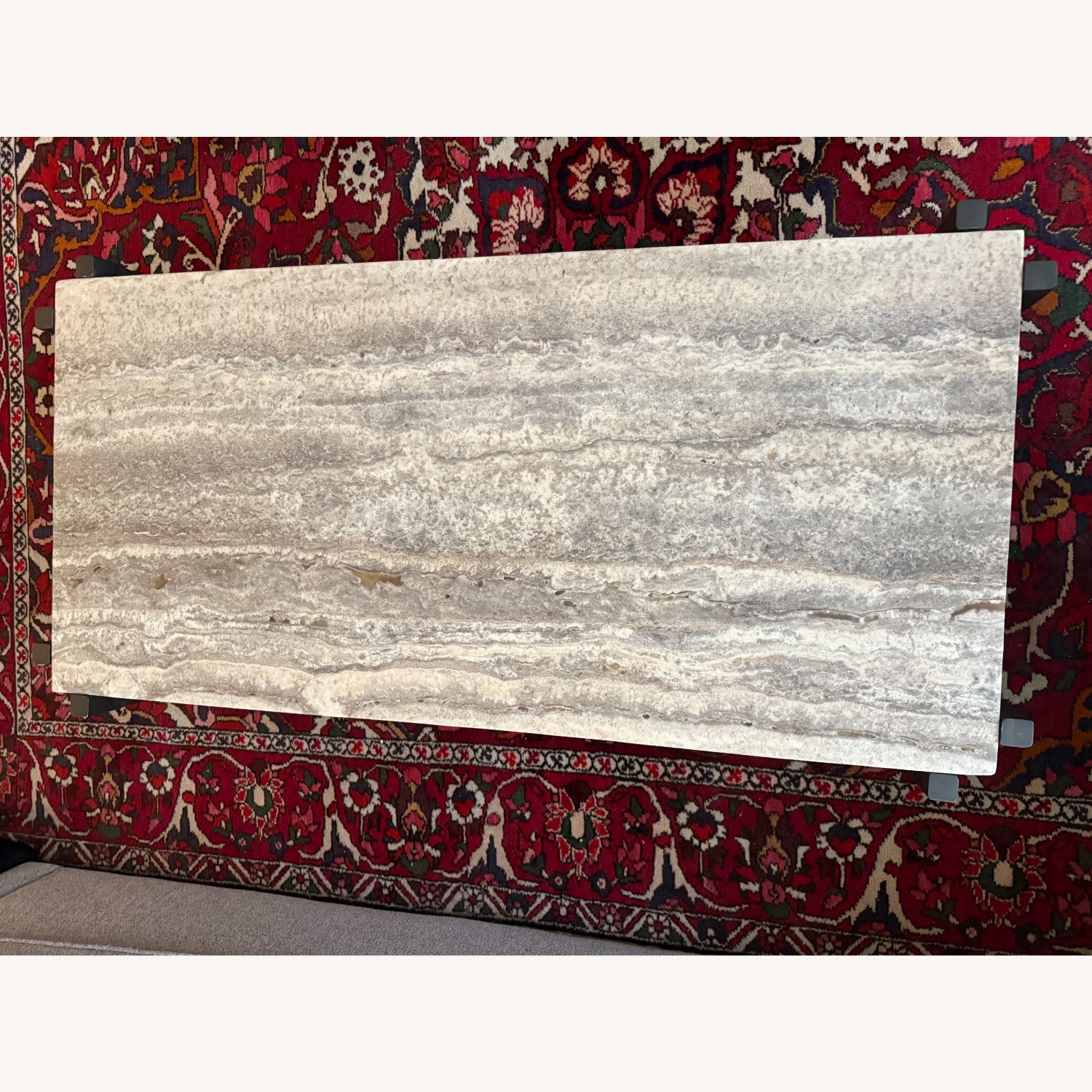 Crate & Barrel Marble Coffee Table - image-3