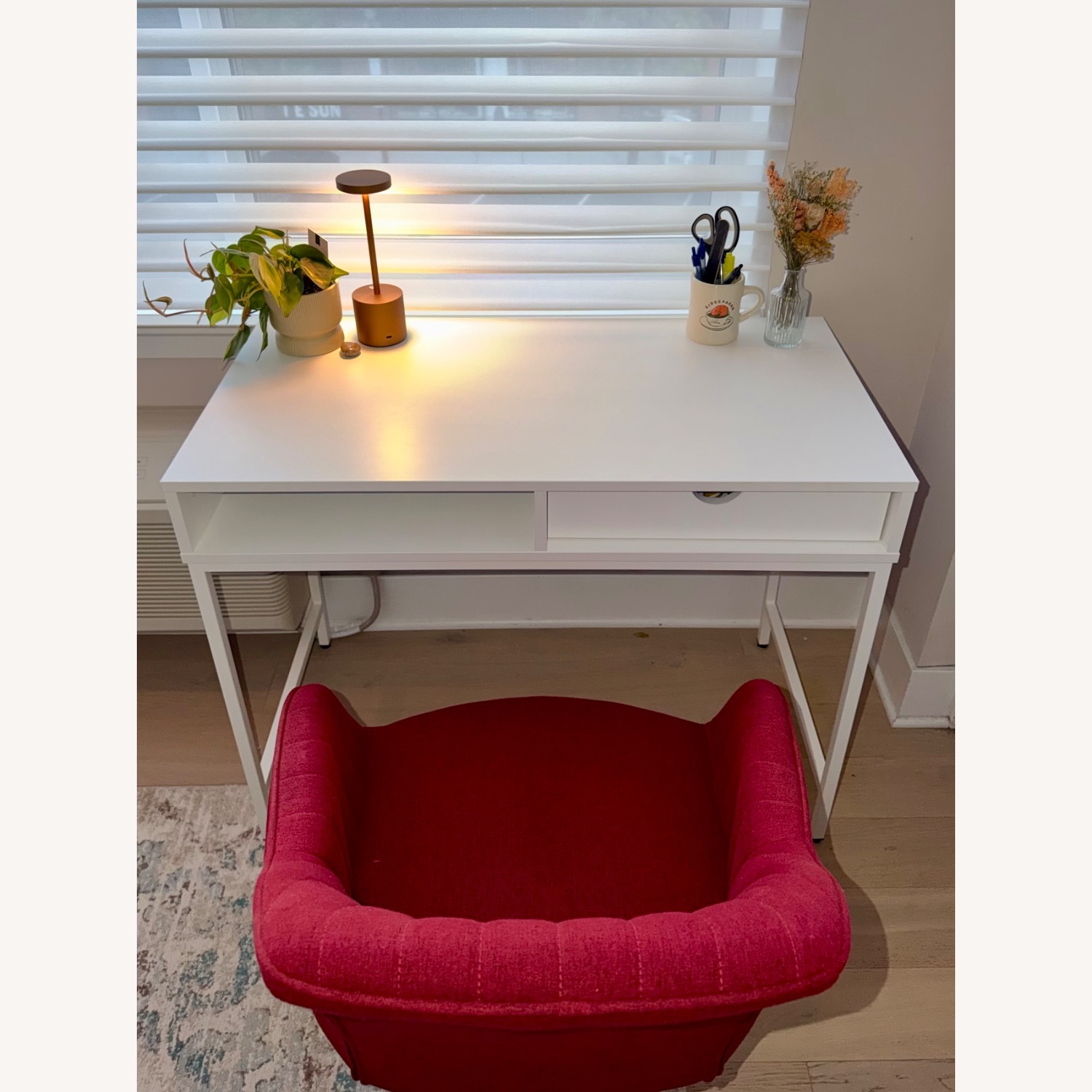 IKEA White Wood Desk - image-3