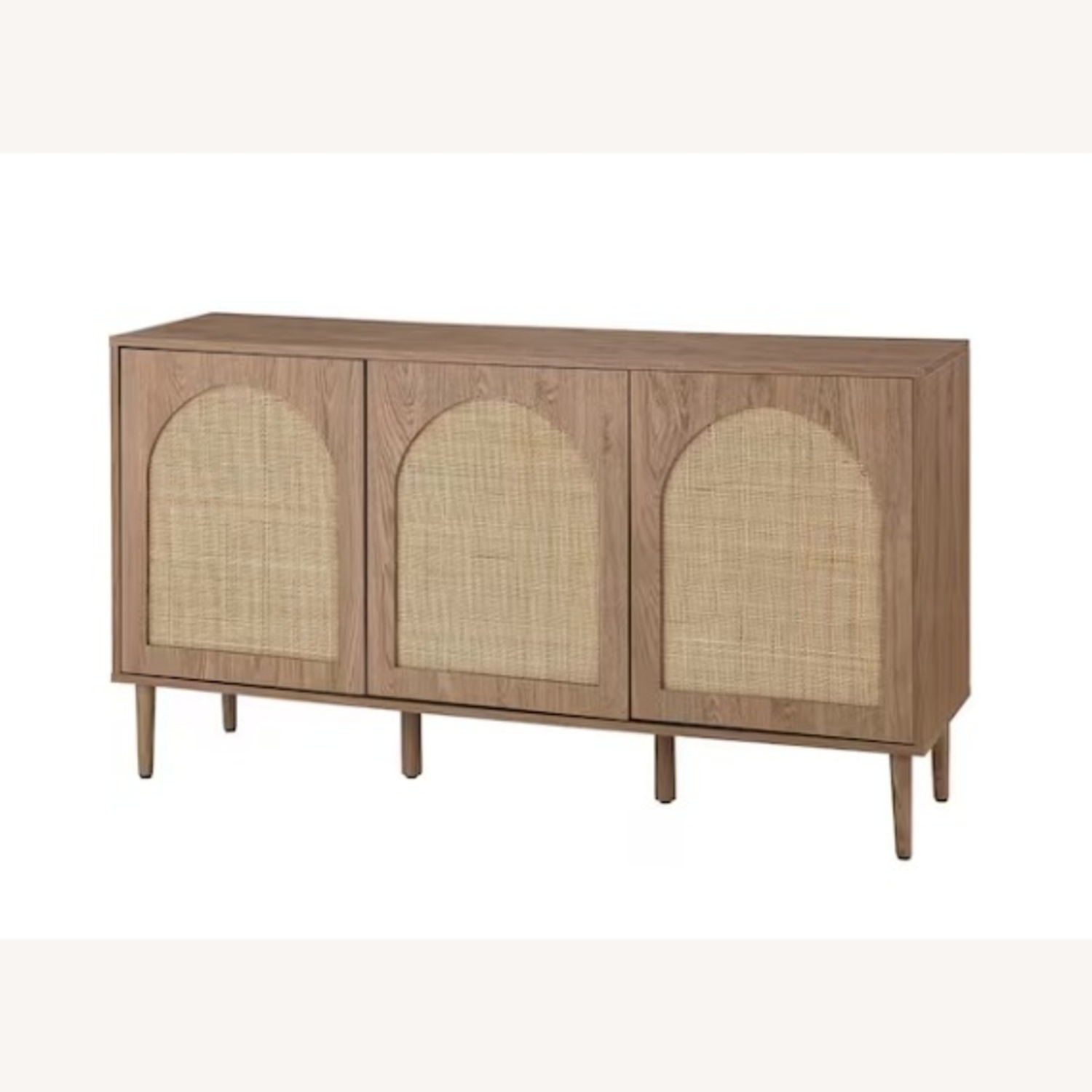 Wood TV Stand With Bamboo Screen Door - image-7
