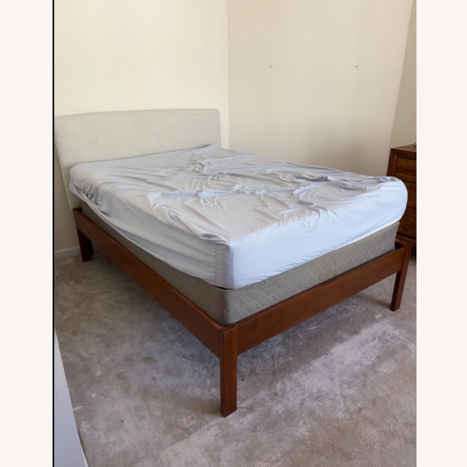 West Elm Andes Natural Fabric Headboard Size Full - image-4