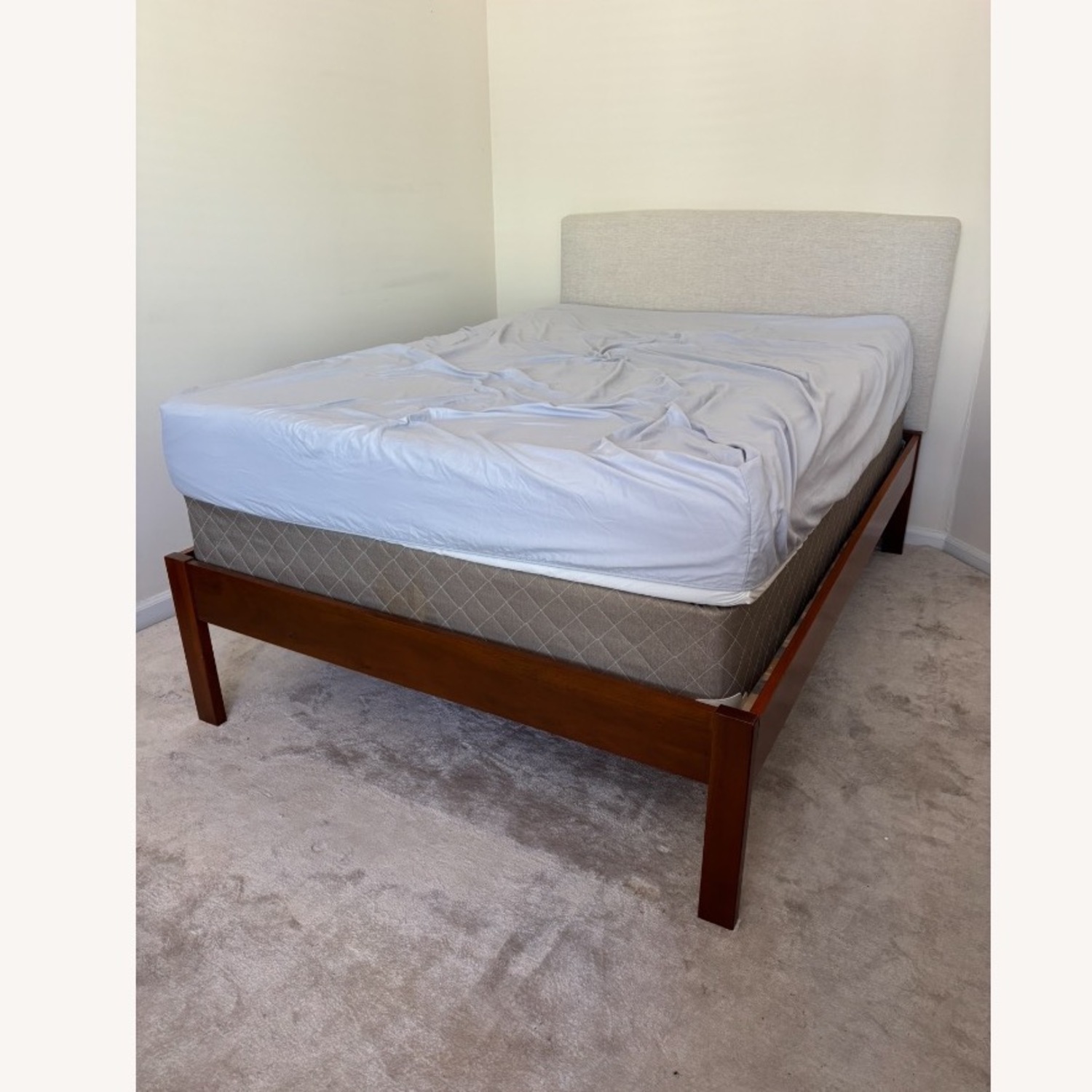 West Elm Andes Natural Fabric Headboard Size Full - image-5