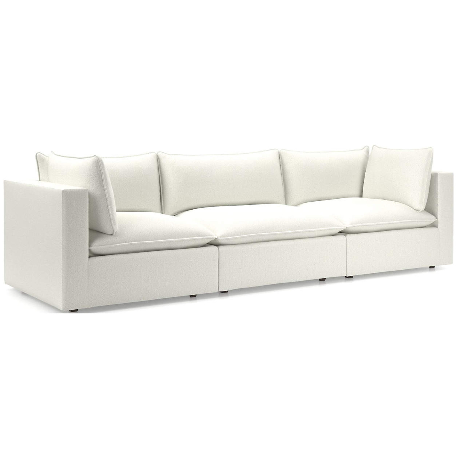 Crate & Barrel Lotus Deep Modular 3-Piece Sofa - image-1