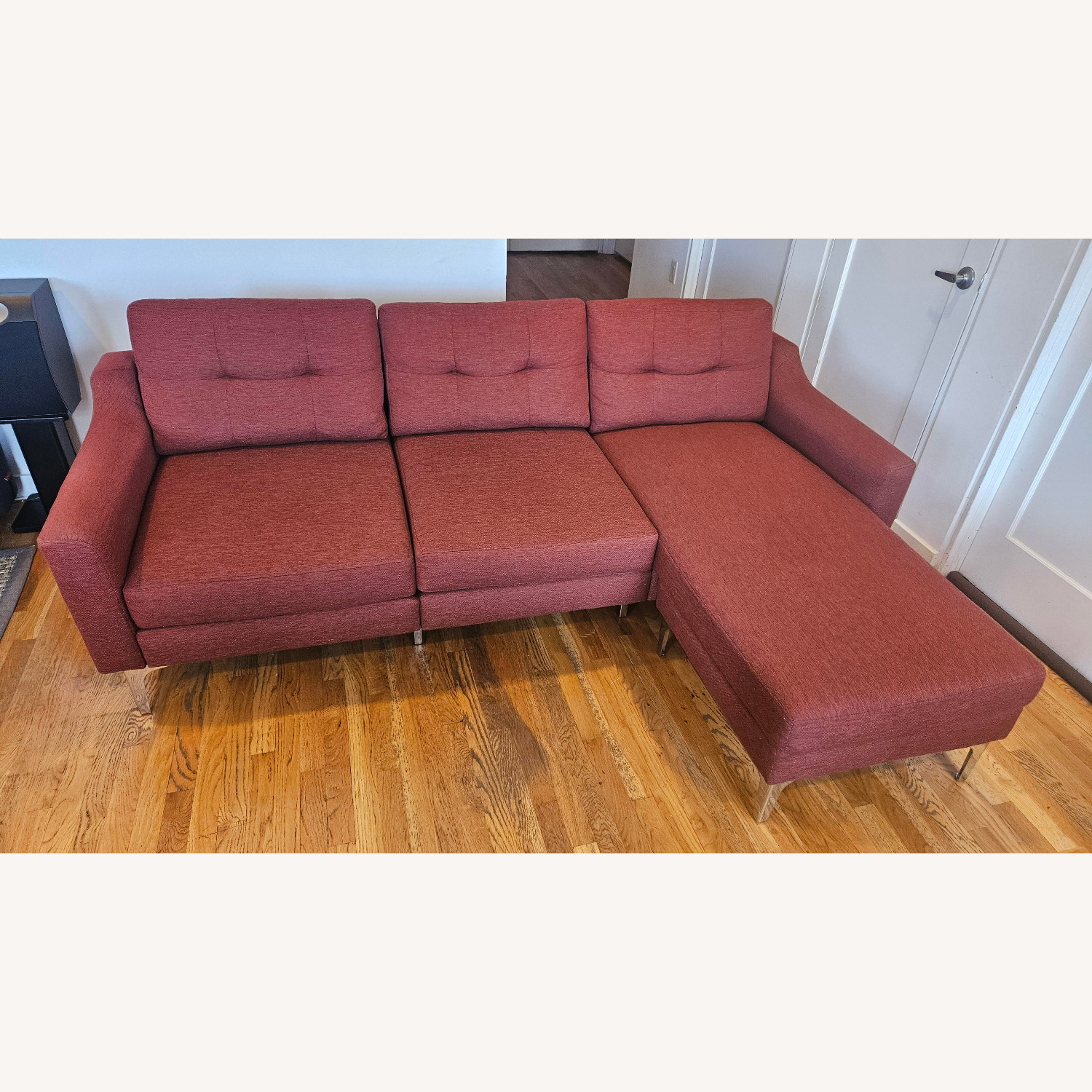 Burrow Nomad Red Fabric Modular Sofa - image-2