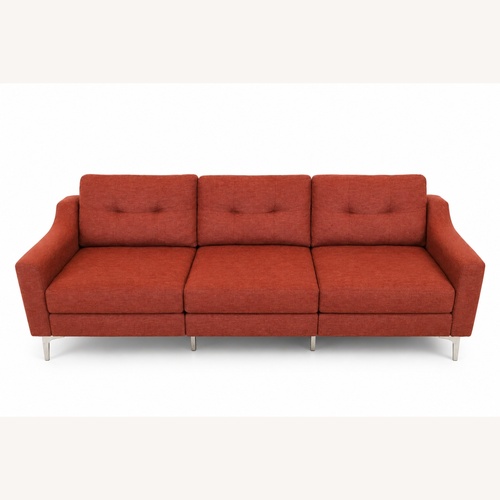 Used Burrow Nomad Red Fabric Modular Sofa for sale on AptDeco