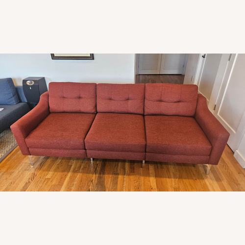 Used Burrow Nomad Red Fabric Modular Sofa for sale on AptDeco