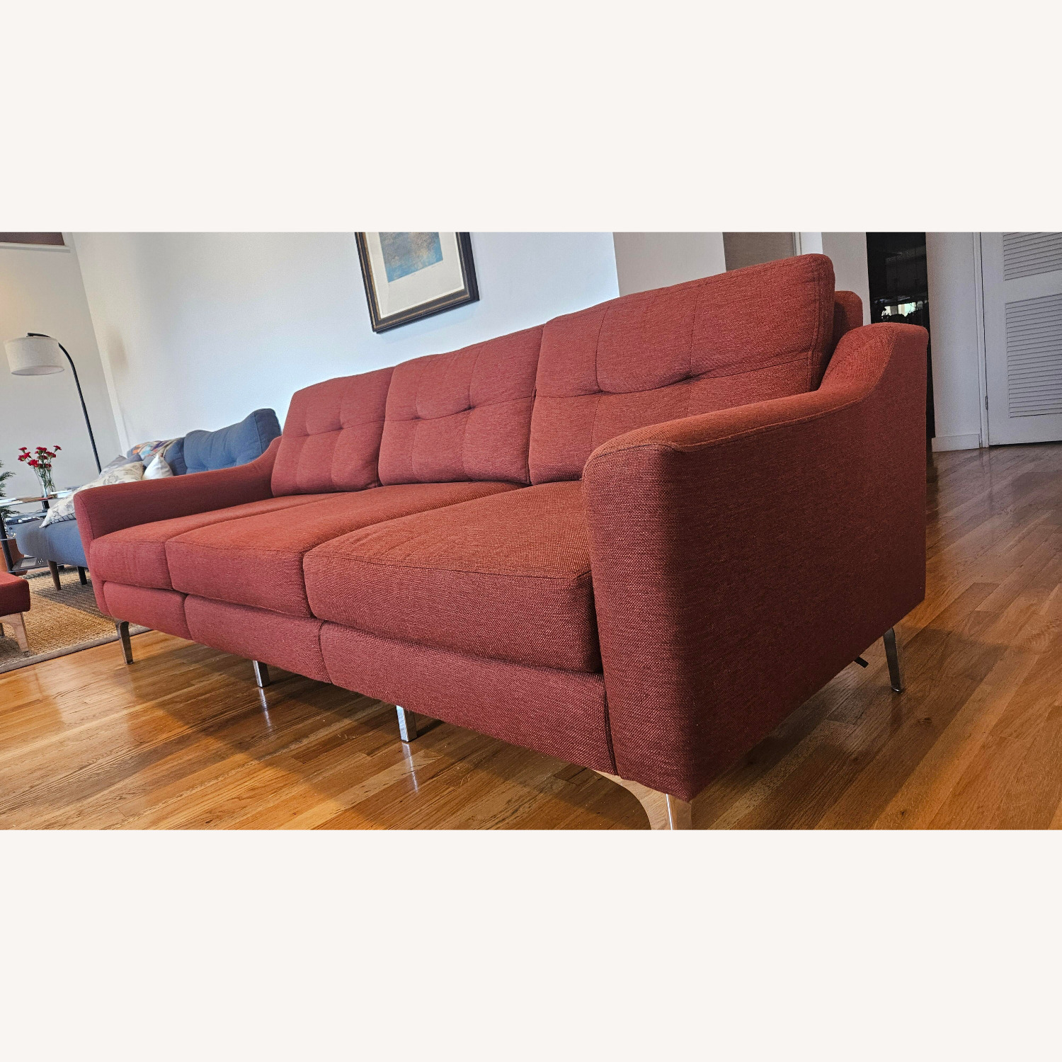 Burrow Nomad Red Fabric Modular Sofa - image-4