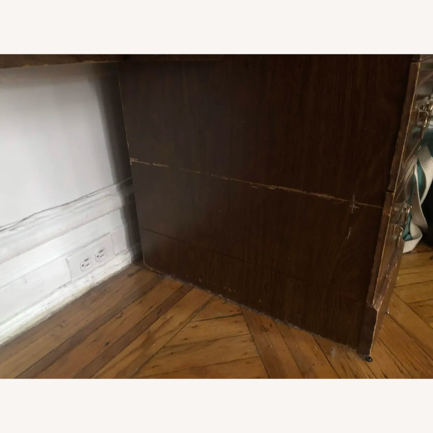 Vintage Wooden Sewing Machine Desk - image-7