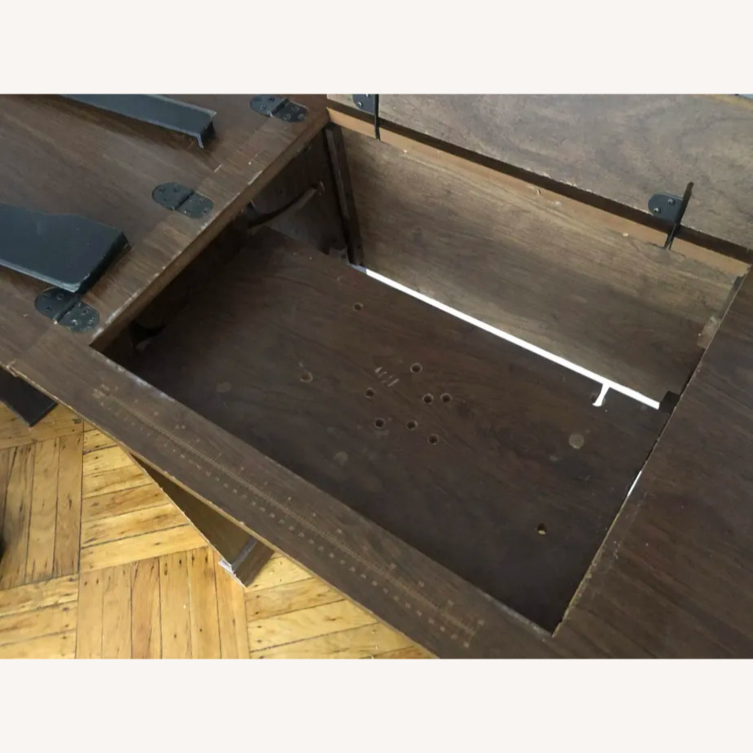 Vintage Wooden Sewing Machine Desk - image-4