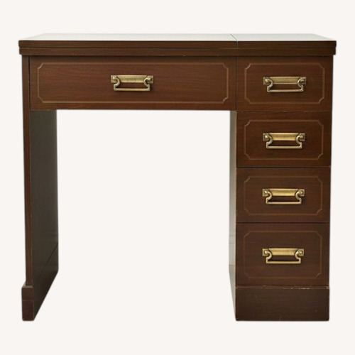 Used Vintage Wooden Sewing Machine Desk for sale on AptDeco