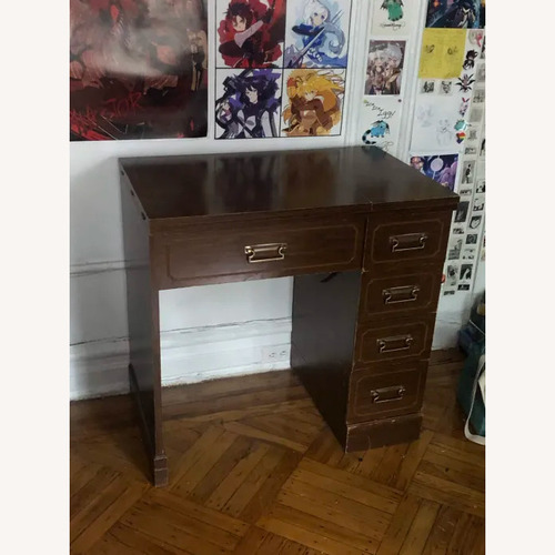Used Vintage Wooden Sewing Machine Desk for sale on AptDeco