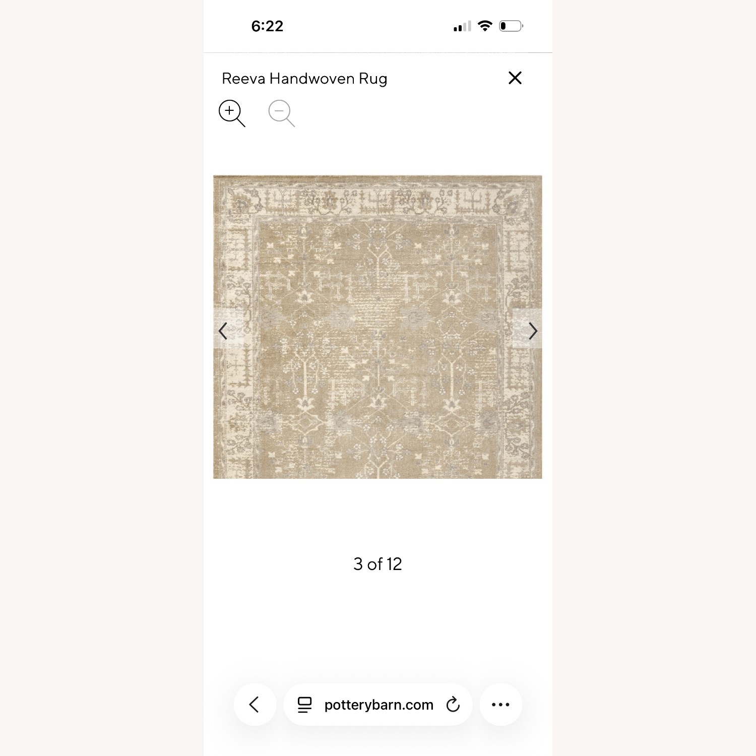 Pottery Barn Reeva Natural Area Rug 6' x 9' - image-5