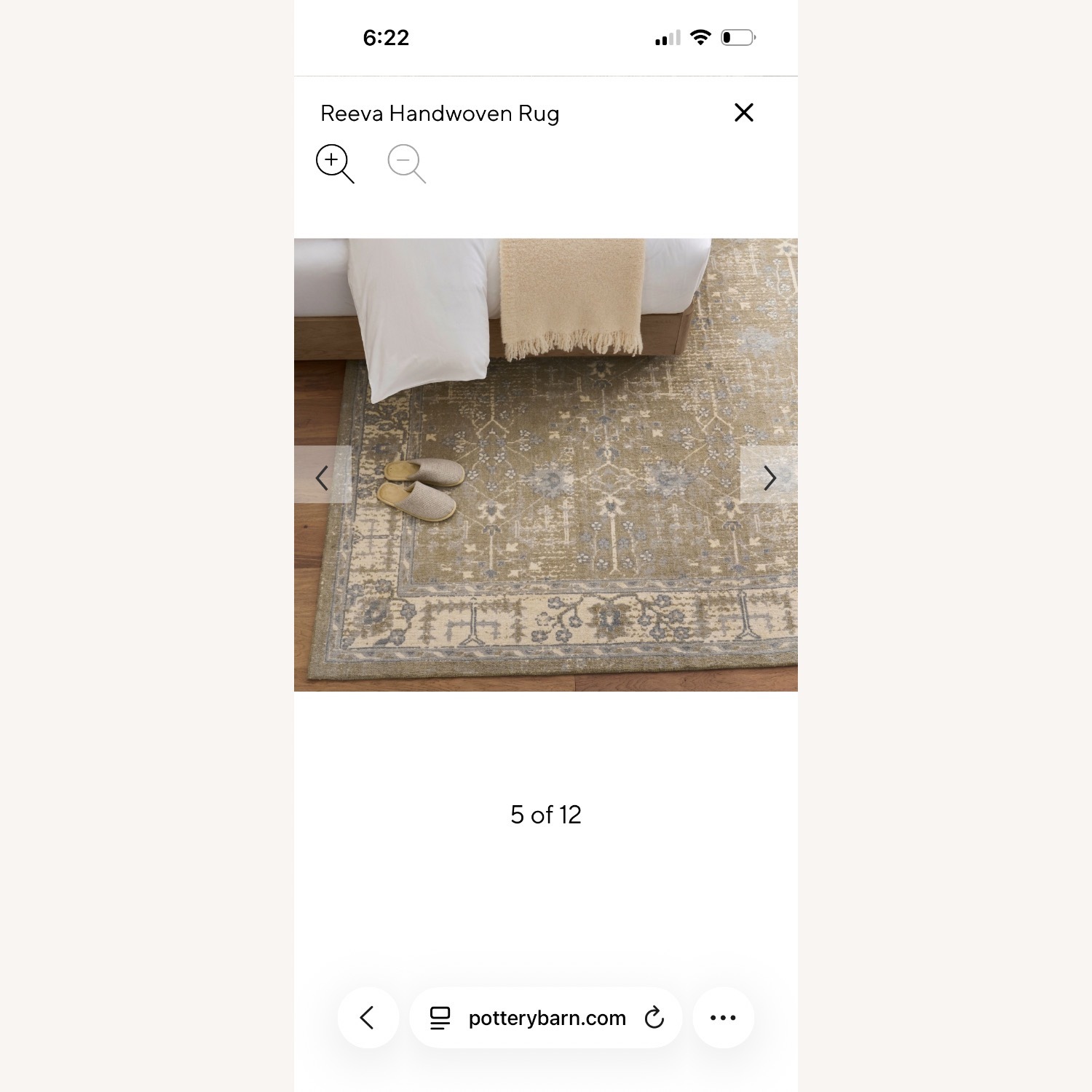 Pottery Barn Reeva Natural Area Rug 6' x 9' - image-4