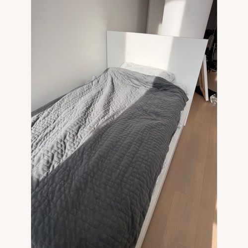 Used IKEA Malm White Wood Twin Bed for sale on AptDeco