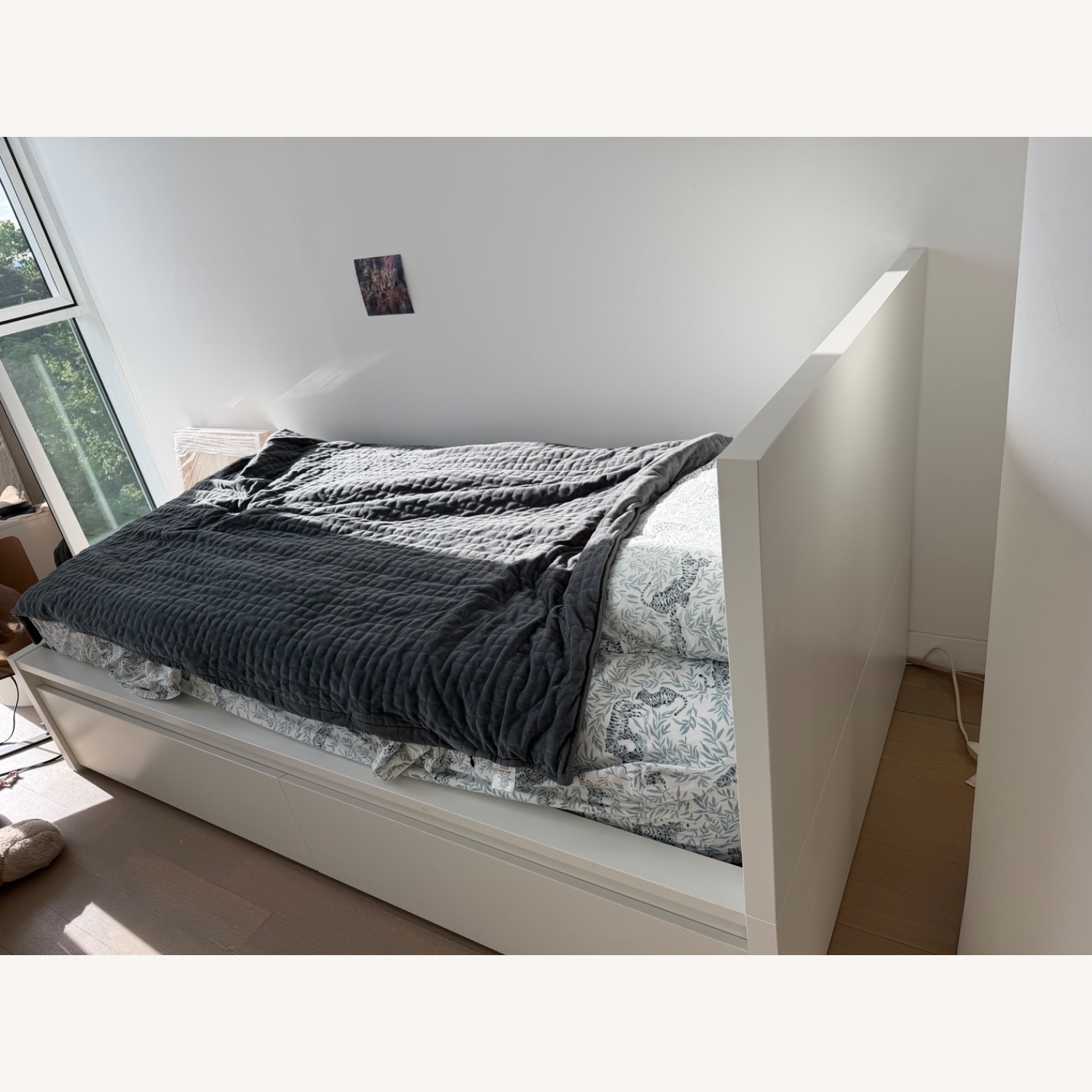 IKEA Malm White Wood Twin Bed - image-3
