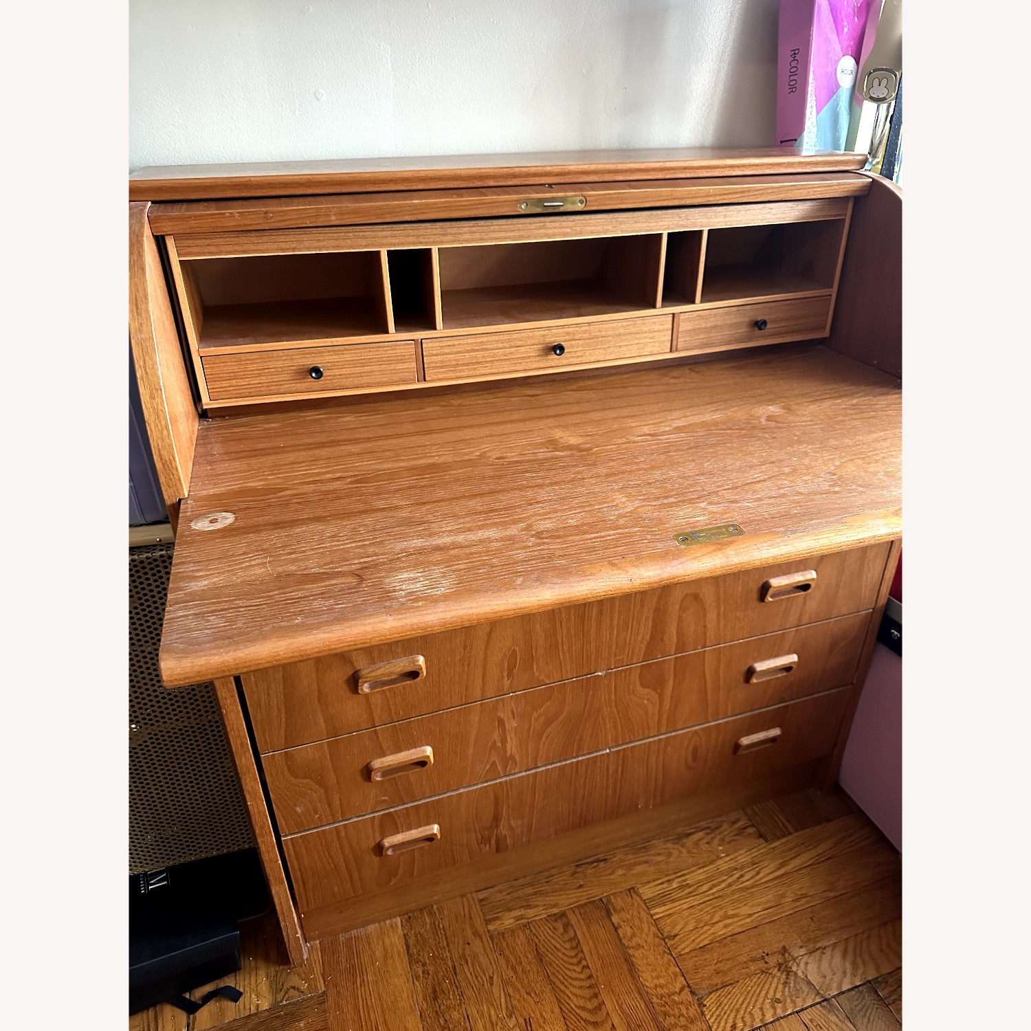 Vintage/Antique Finds Light Brown Wood Sideboard - image-10