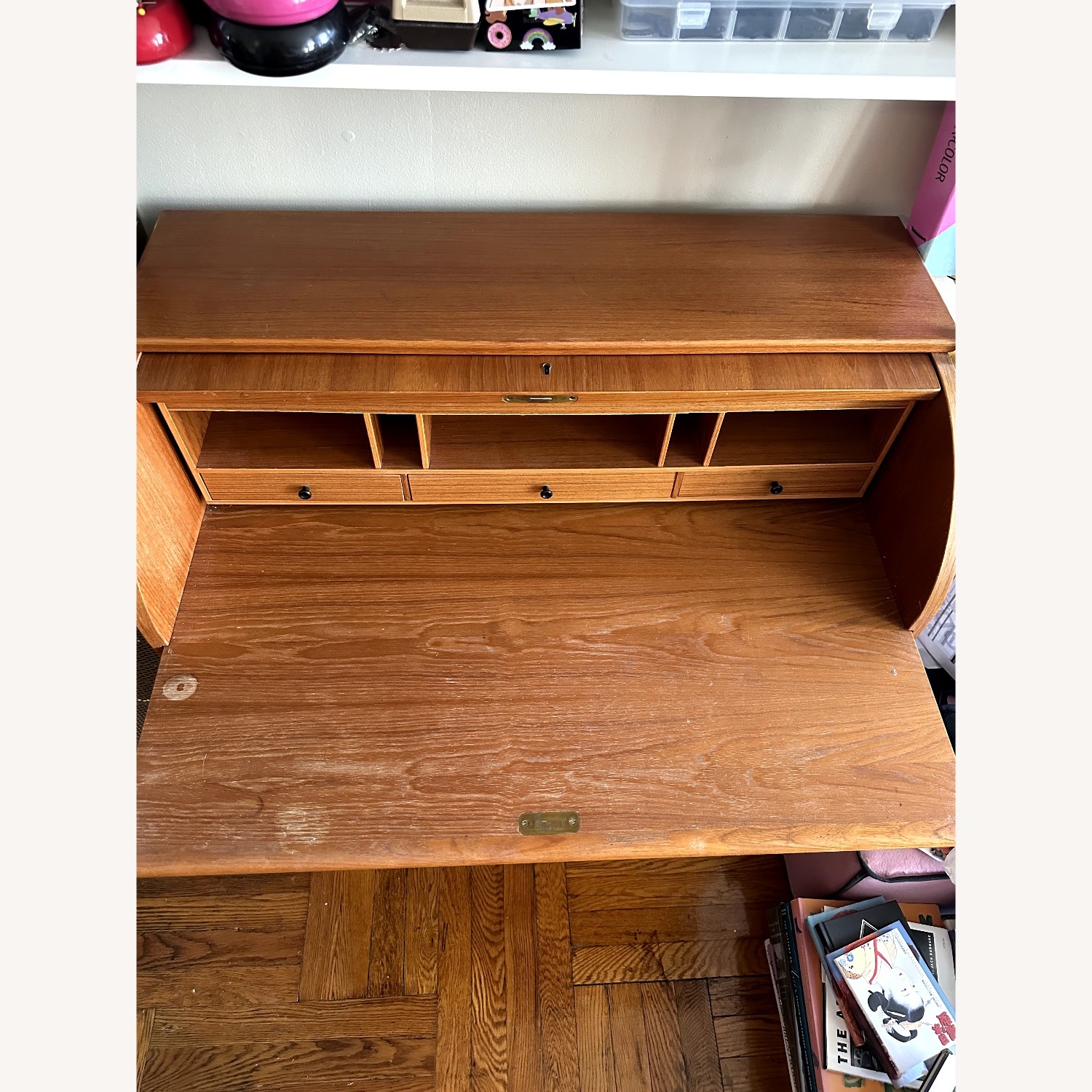 Vintage/Antique Finds Light Brown Wood Sideboard - image-11
