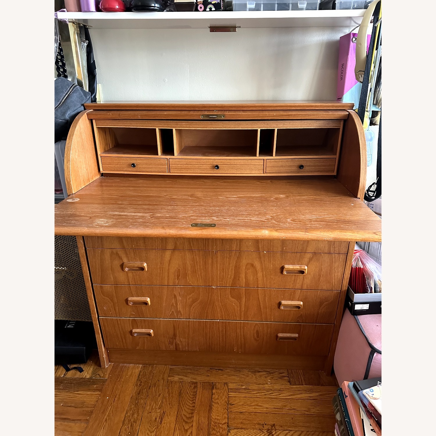 Vintage/Antique Finds Light Brown Wood Sideboard - image-9