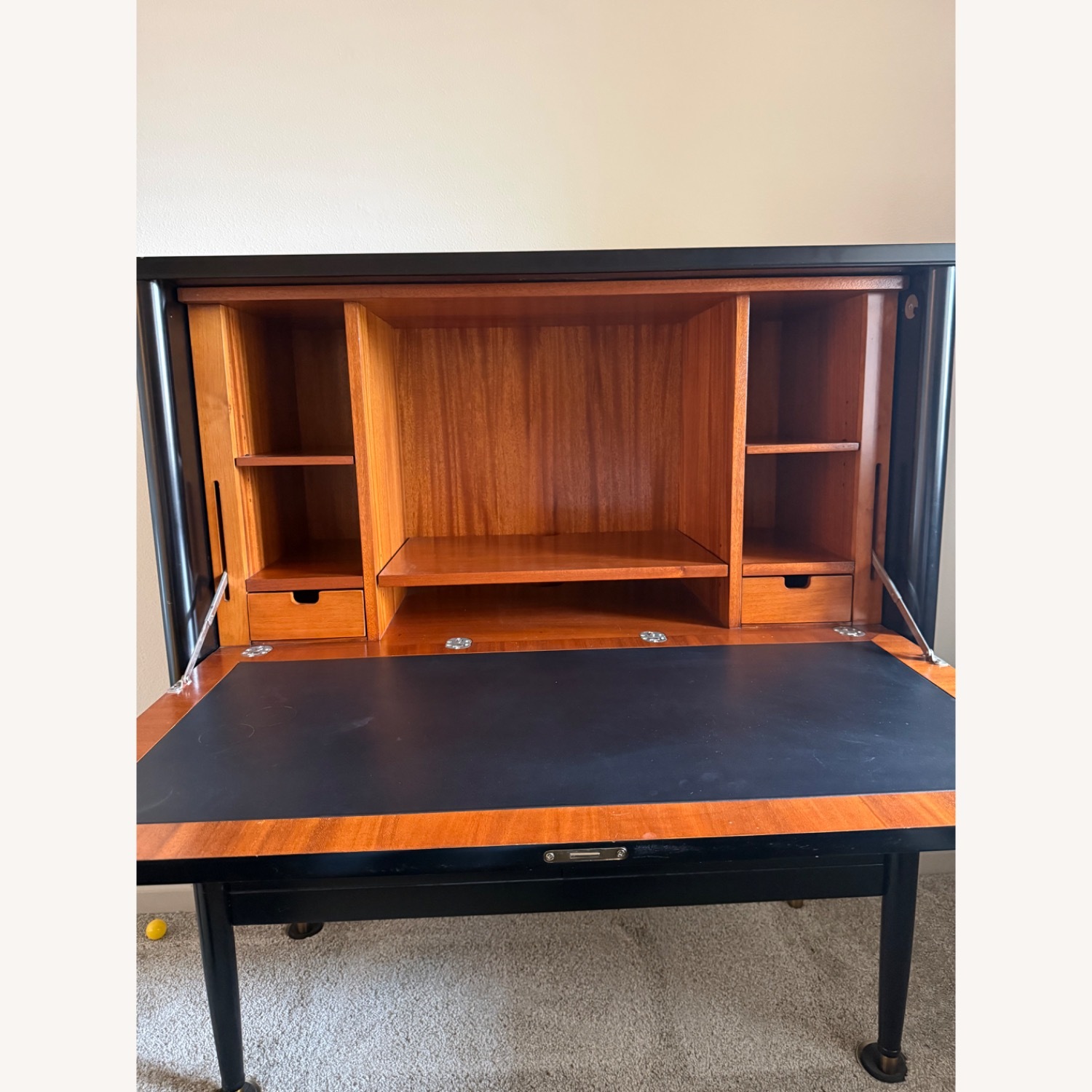 Williams Sonoma Lacourte Black Wood Bookcase - image-2