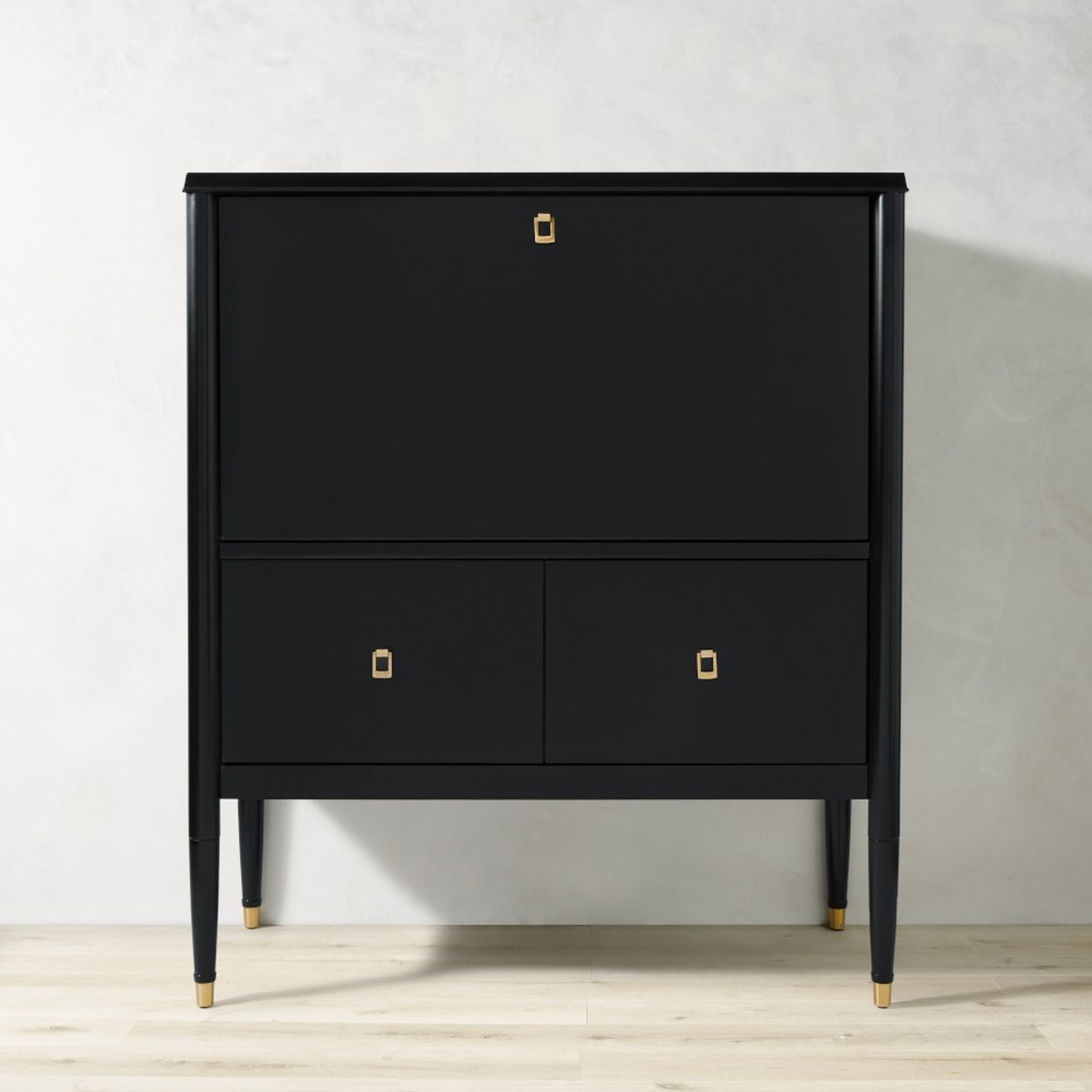 Williams Sonoma Lacourte Black Wood Bookcase - image-6