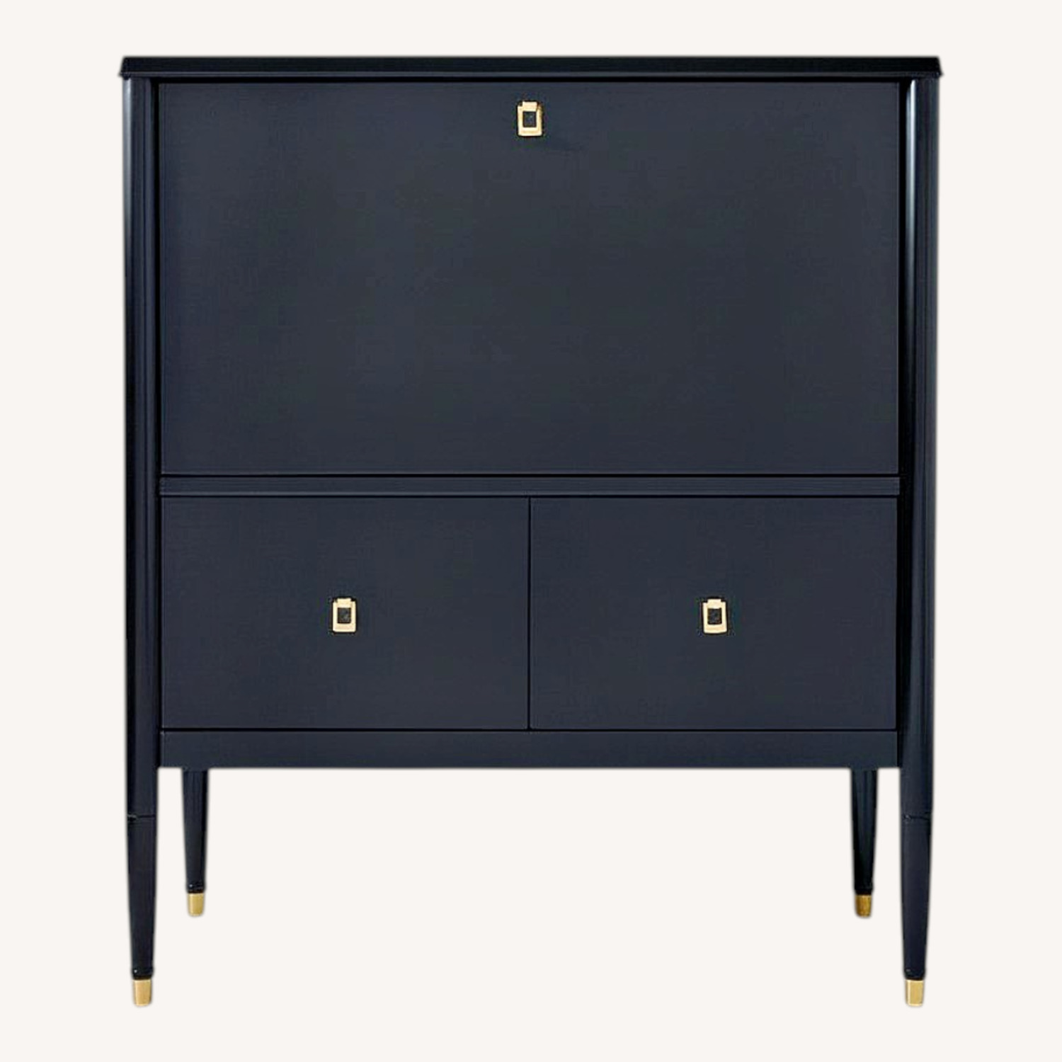 Williams Sonoma Lacourte Black Wood Bookcase - image-0