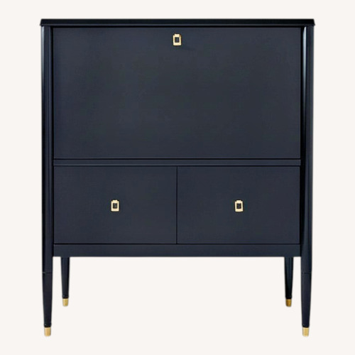 Used Williams Sonoma Lacourte Black Wood Bookcase for sale on AptDeco