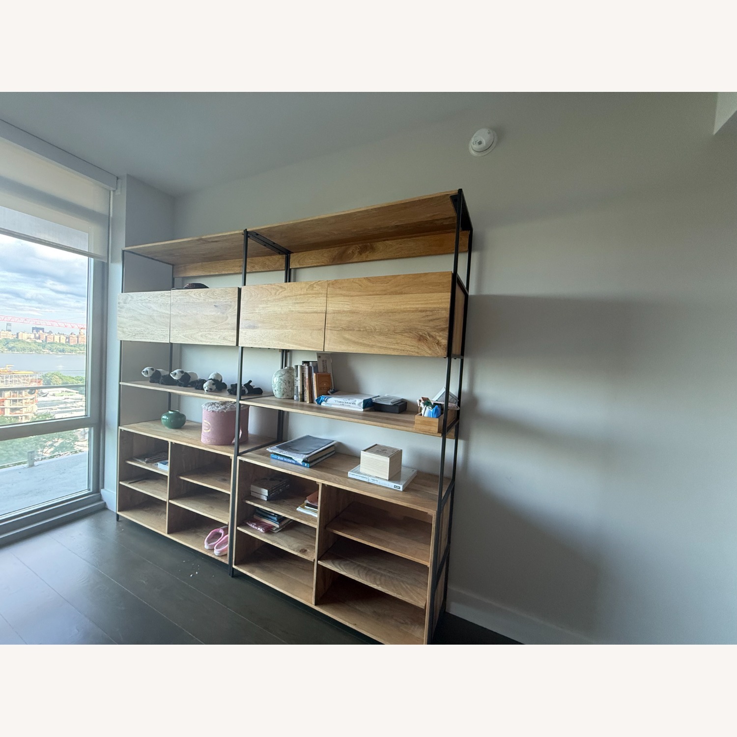 West Elm industrial Open & Closed Bookcase - image-2