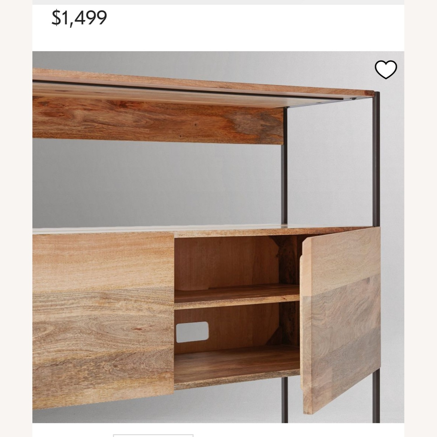 West Elm industrial Open & Closed Bookcase - image-3