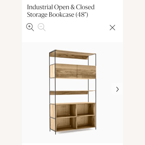Used West Elm industrial Open & Closed Bookcase for sale on AptDeco