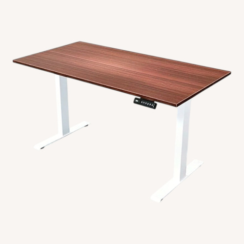 Used Dark Brown Wood Veneer Desk for sale on AptDeco