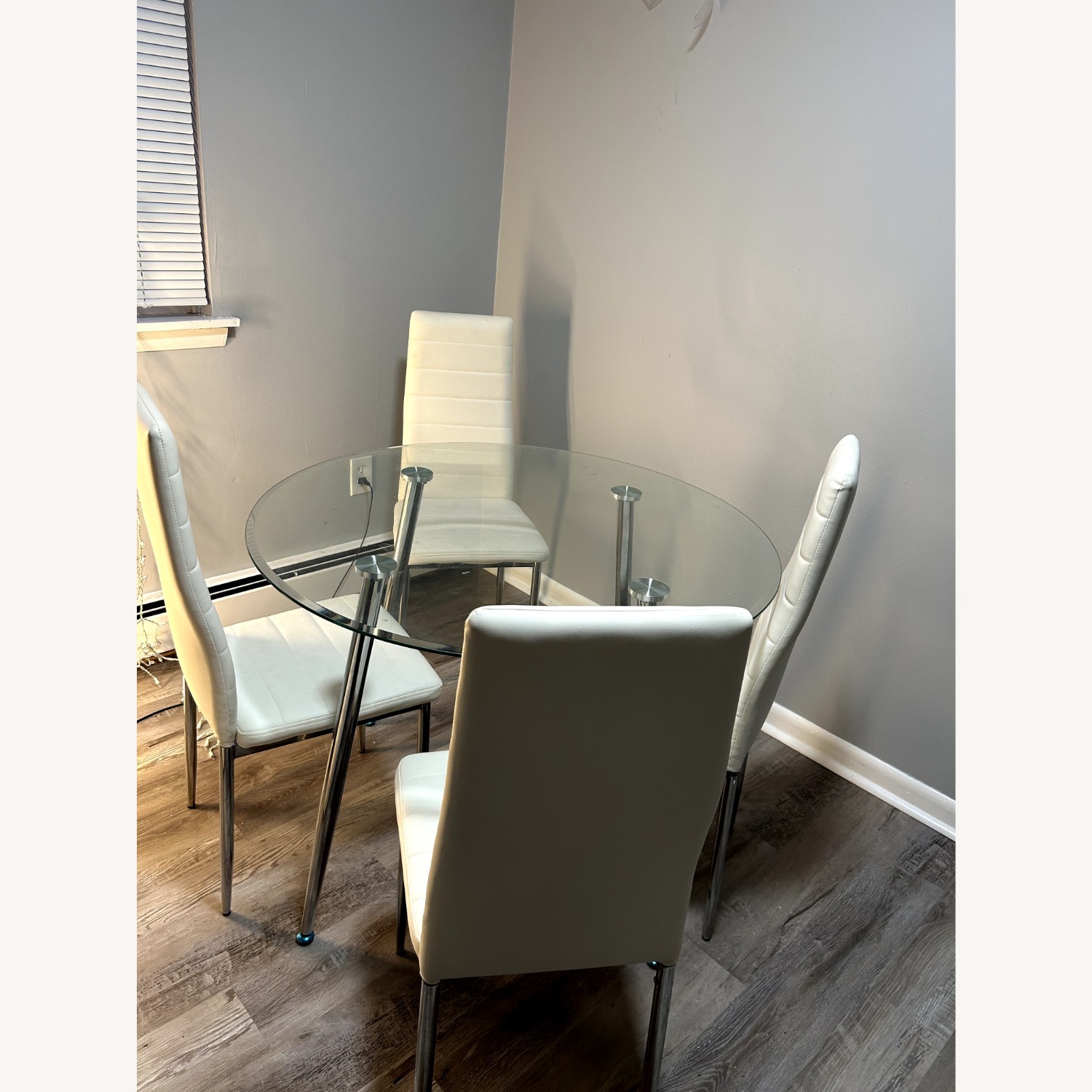 Round Glass 5-piece Dinette Set - image-2