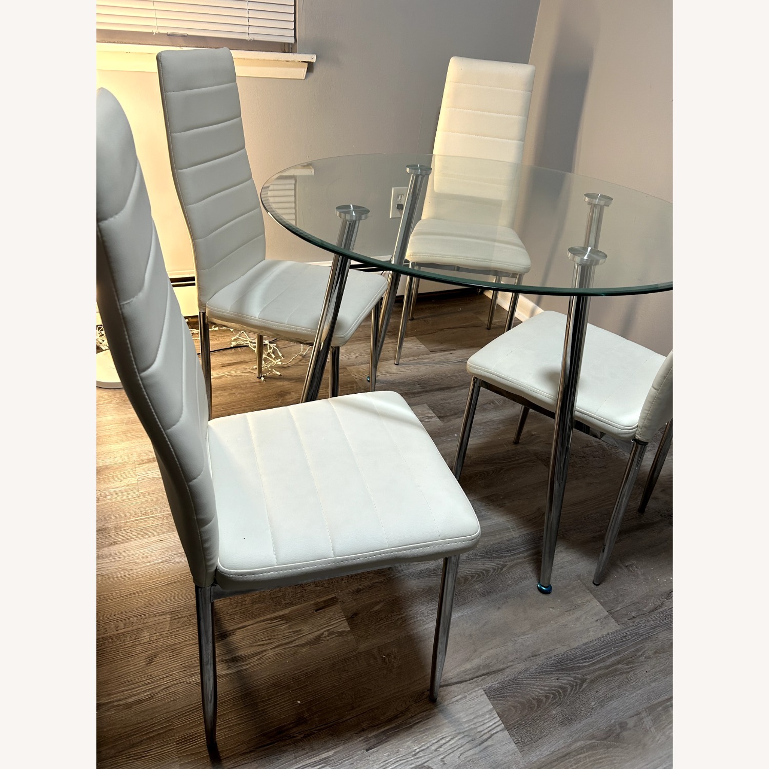 Round Glass 5-piece Dinette Set - image-3