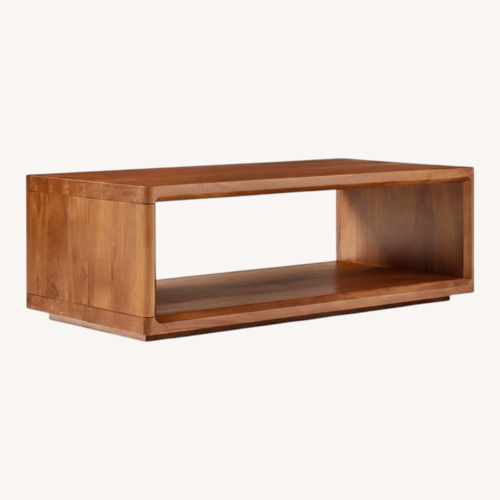 Used West Elm Calla Coffee Table, 48", Acacia Solid Russet Brown for sale on AptDeco