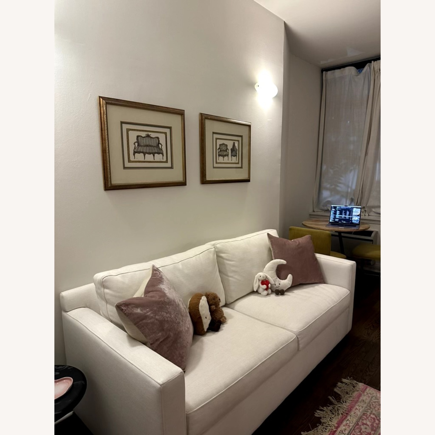 Crate & Barrel White Sleeper Sofa - image-6