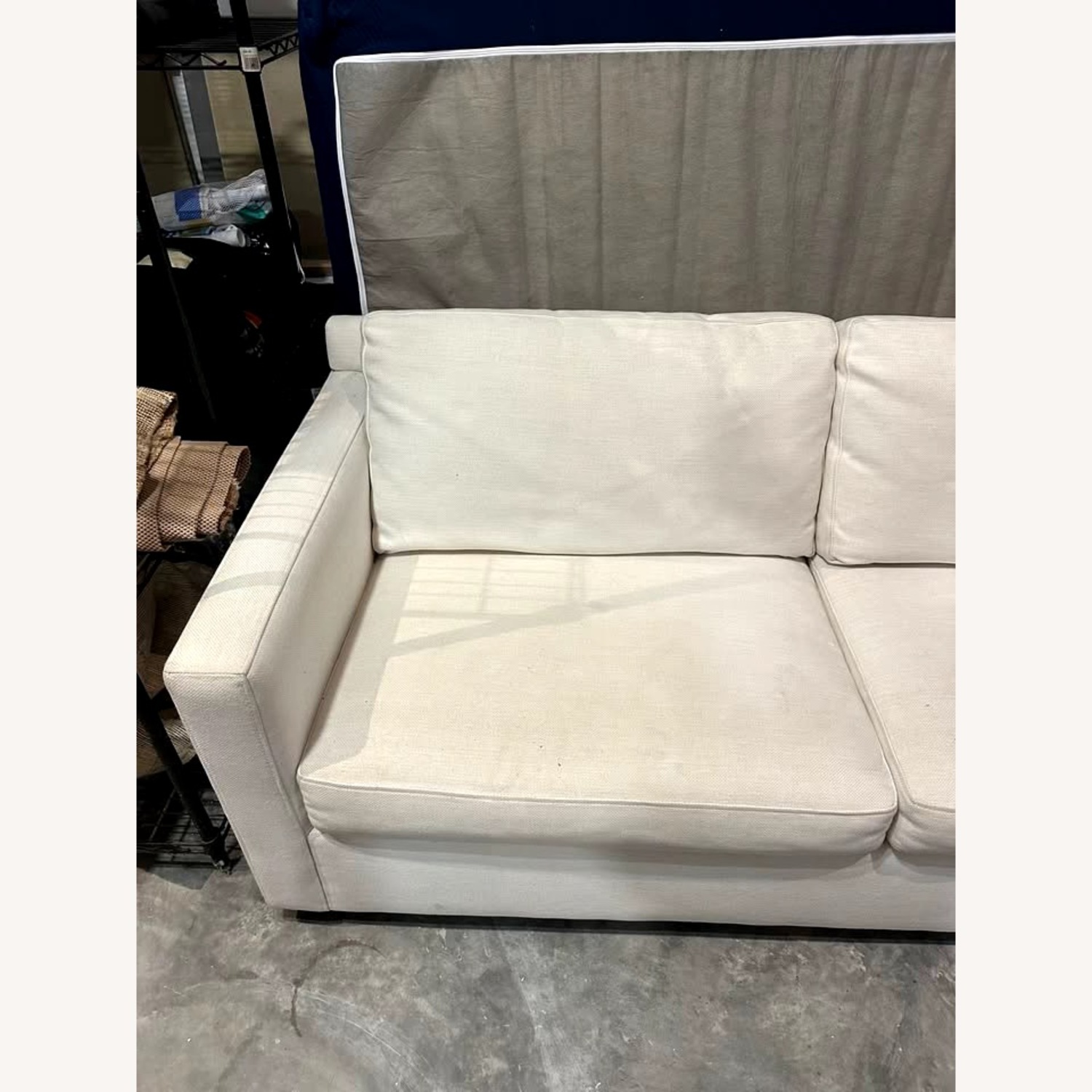 Crate & Barrel White Sleeper Sofa - image-5