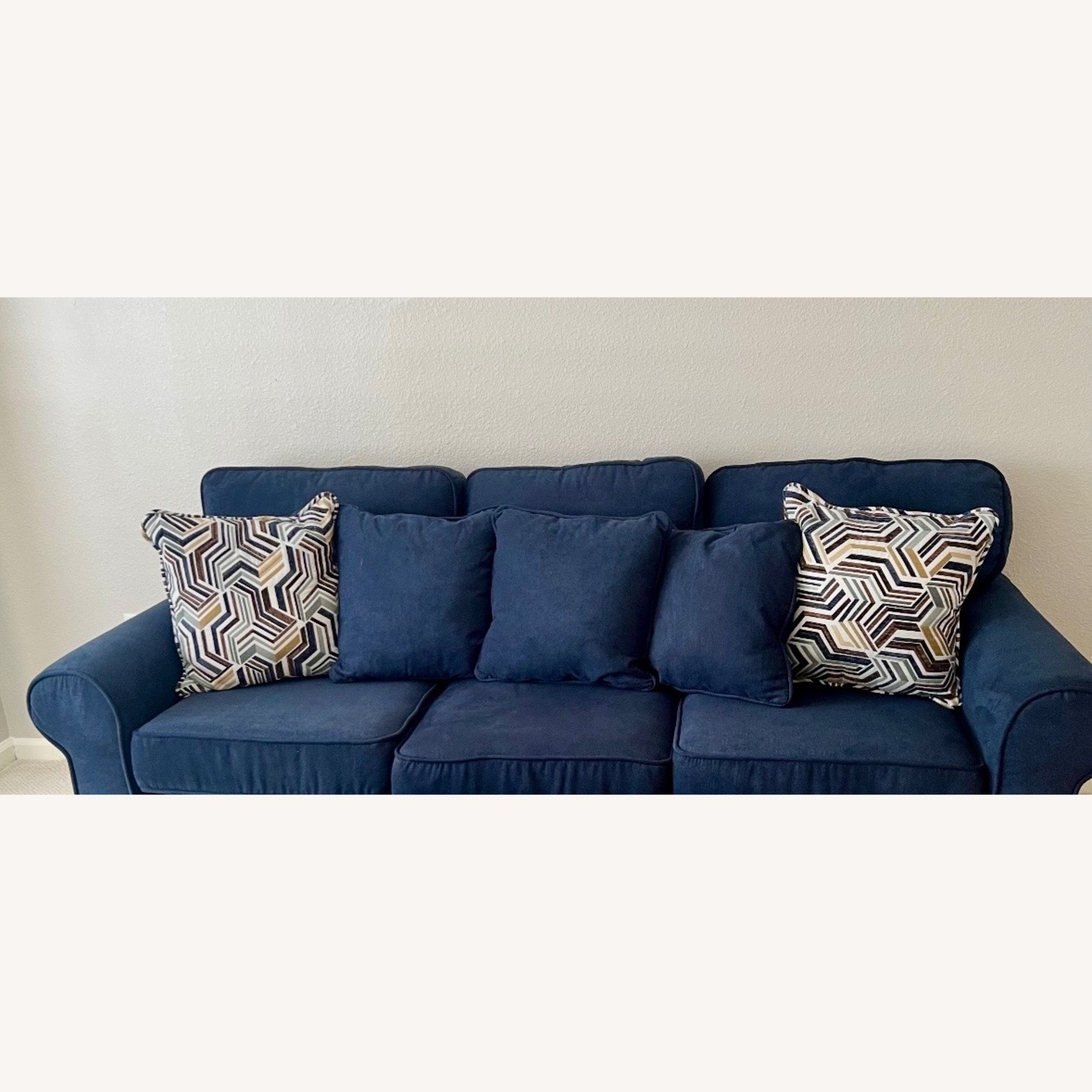 Navy Blue 3-Seater Sofa - image-2