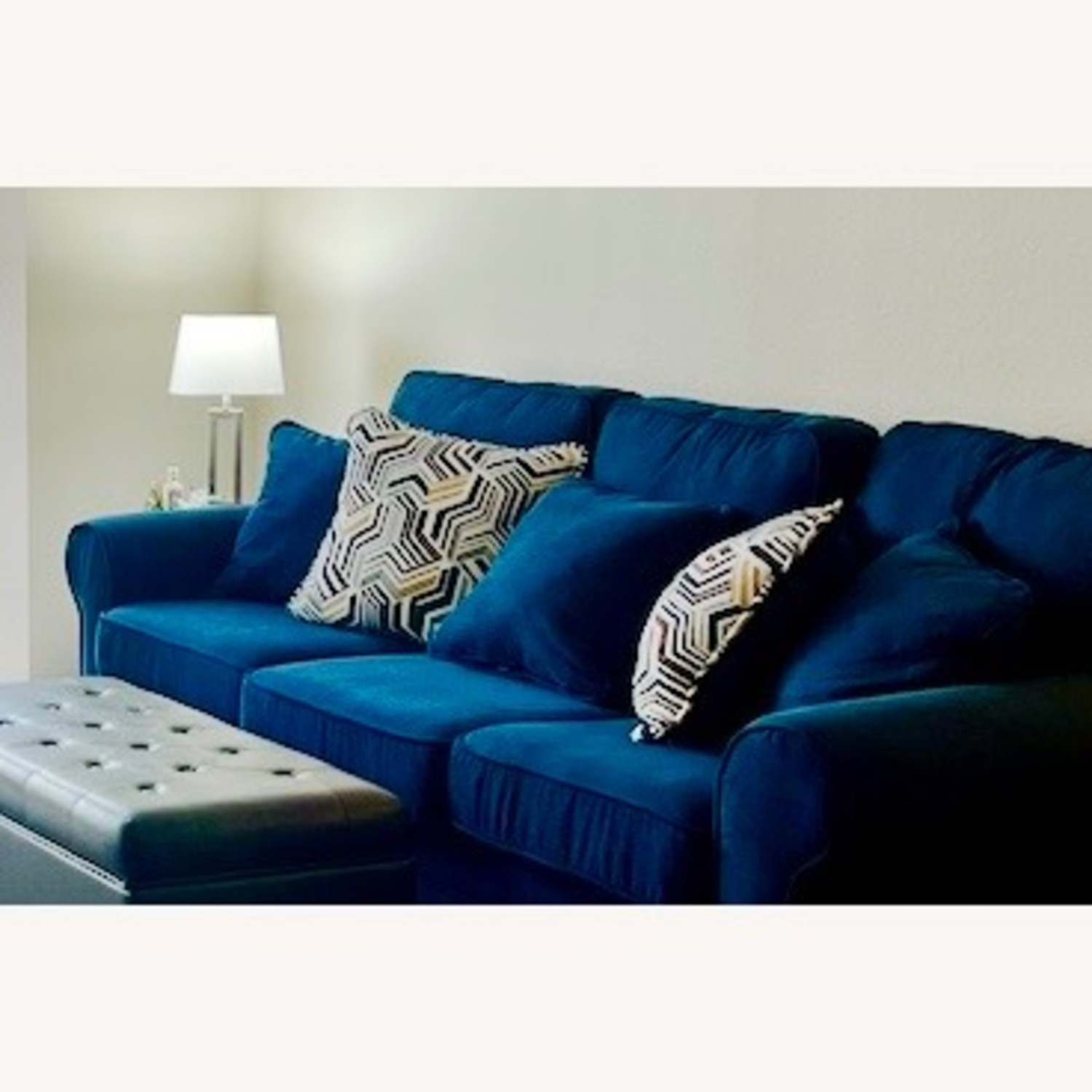 Navy Blue 3-Seater Sofa - image-0
