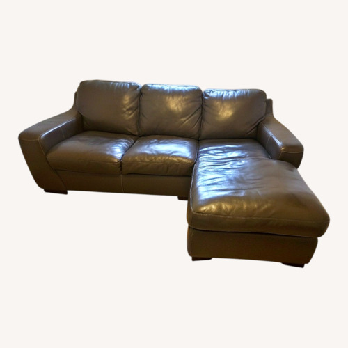 Used Raymour Leather Sectional for sale on AptDeco