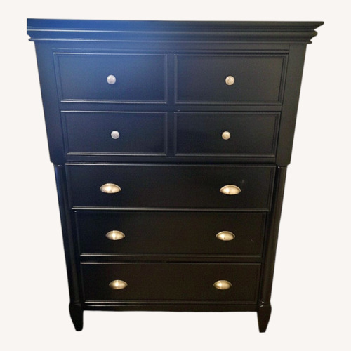 Used Raymour & Flanigan Black Wood Dresser for sale on AptDeco