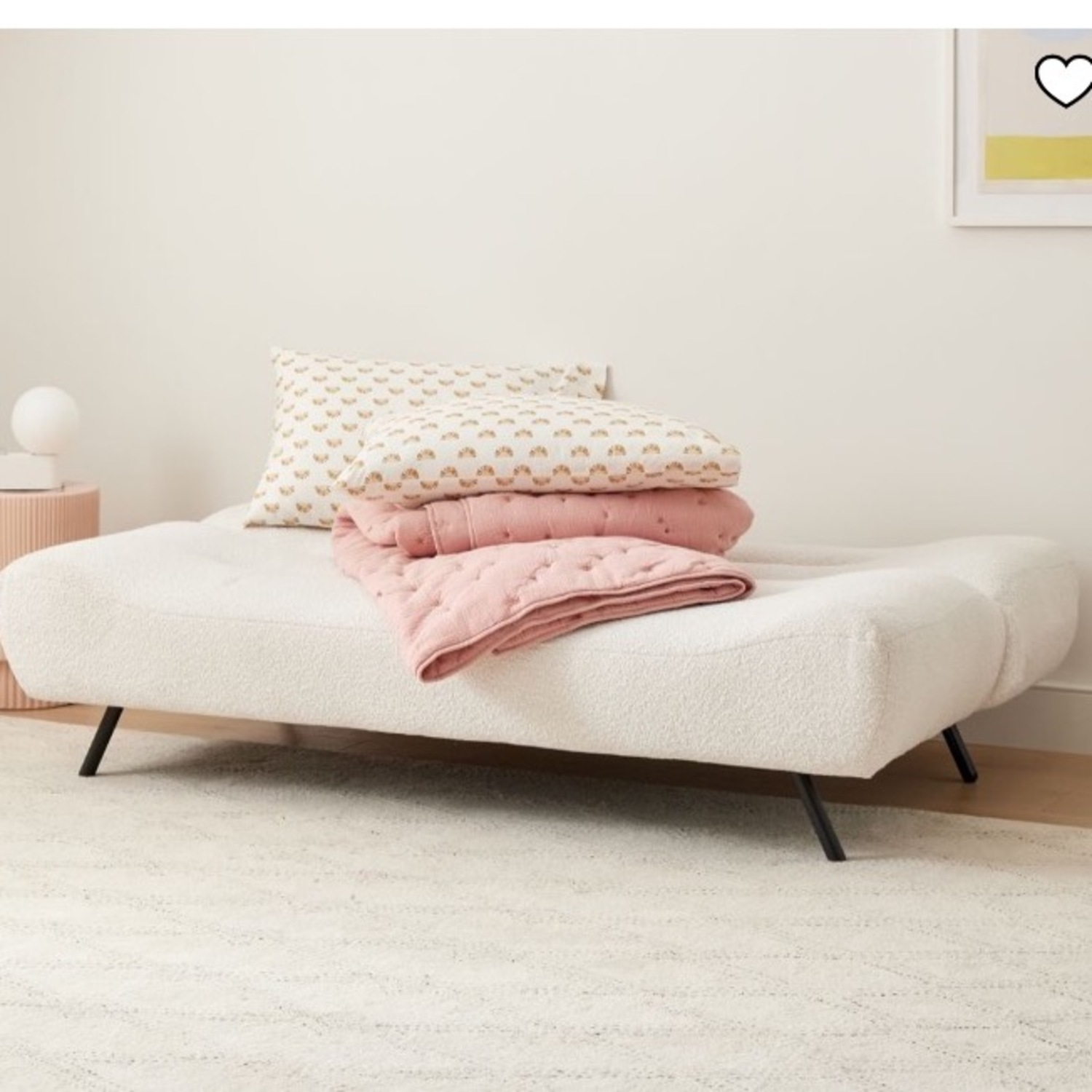 West Elm White Fabric Sleeper Sofa - image-6
