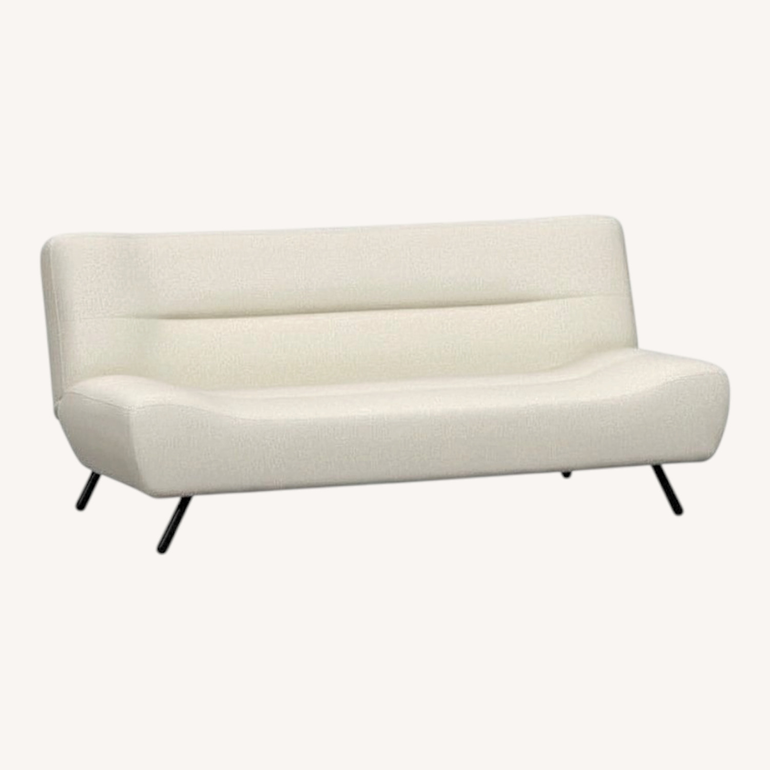 West Elm White Fabric Sleeper Sofa - image-0