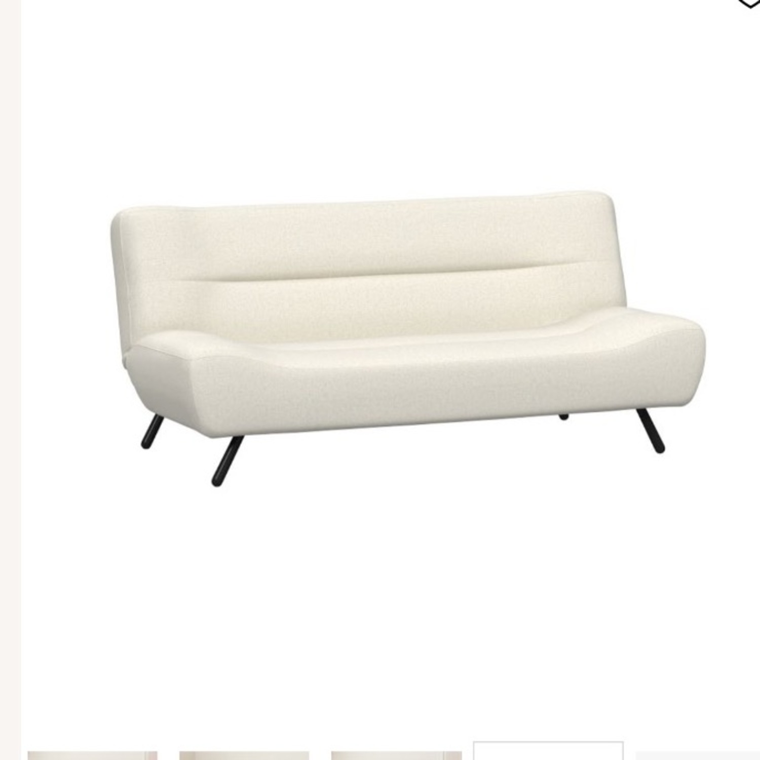 West Elm White Fabric Sleeper Sofa - image-4