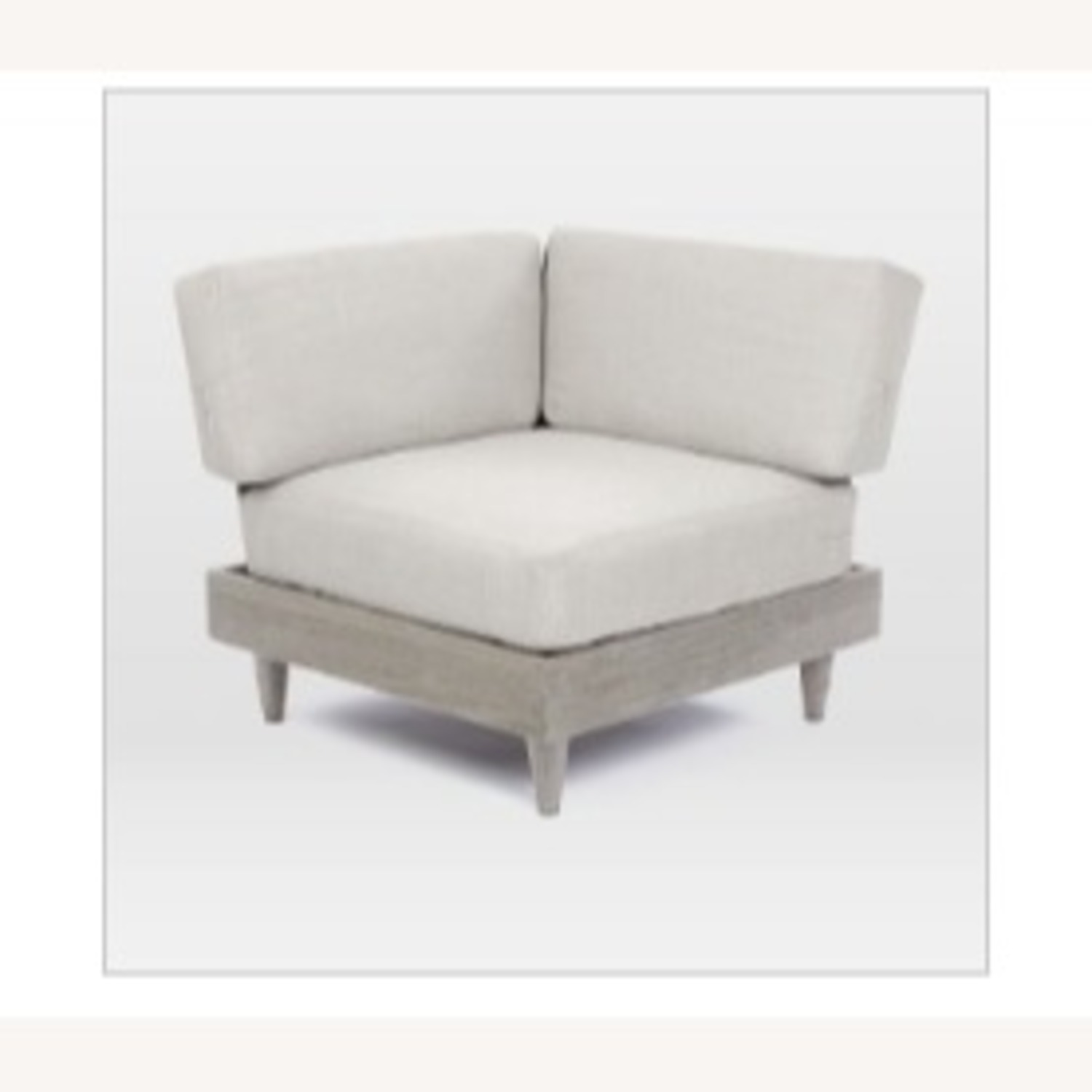 West Elm Light Gray Wood Patio Furniture - image-2