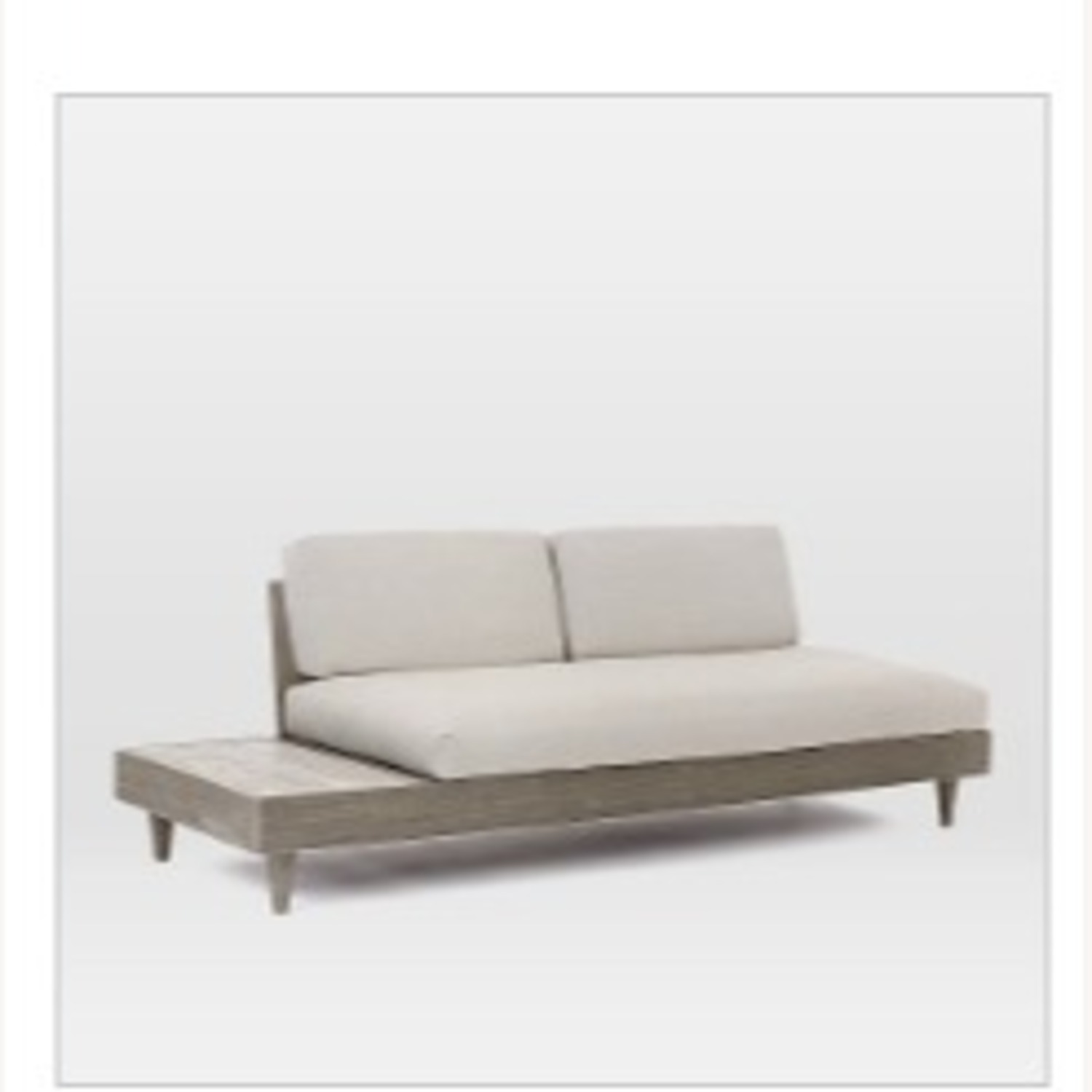 West Elm Light Gray Wood Patio Furniture - image-1