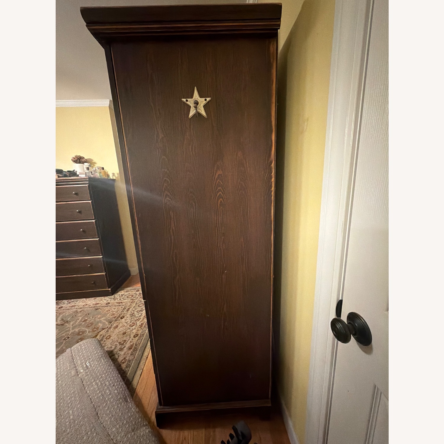 Gothic Cabinet Craft Espresso Stained Armoire - image-4