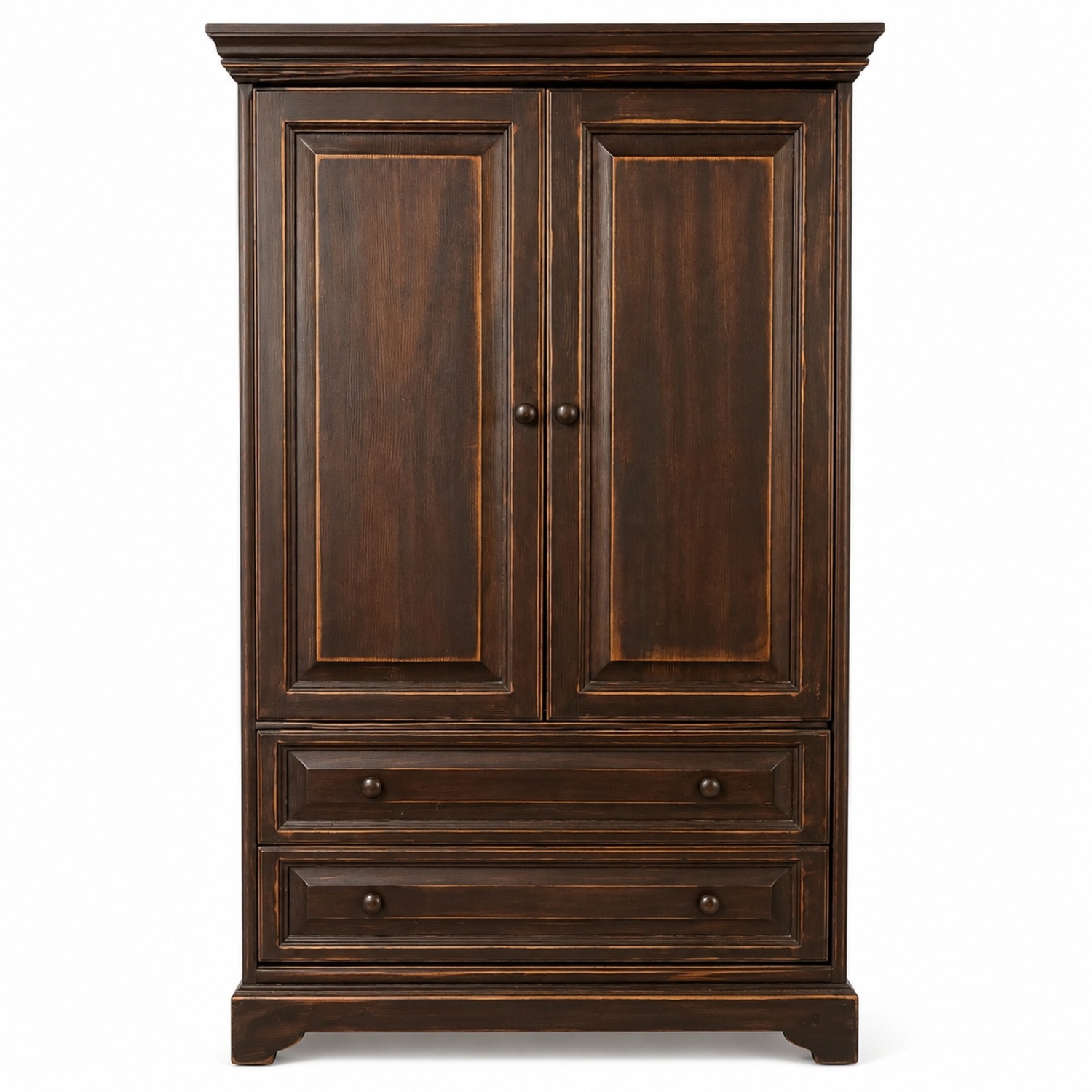 Gothic Cabinet Craft Espresso Stained Armoire - image-7