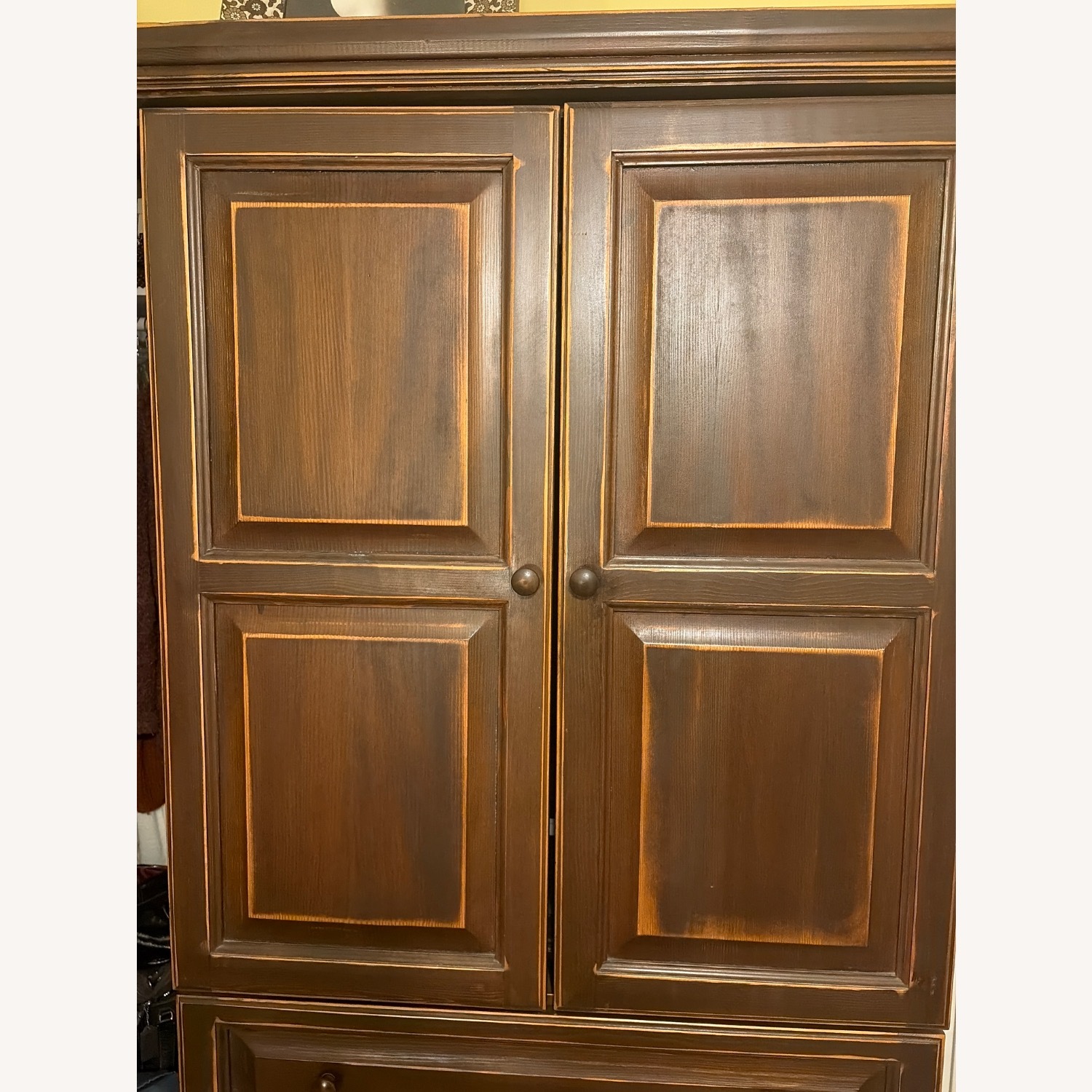 Gothic Cabinet Craft Espresso Stained Armoire - image-6