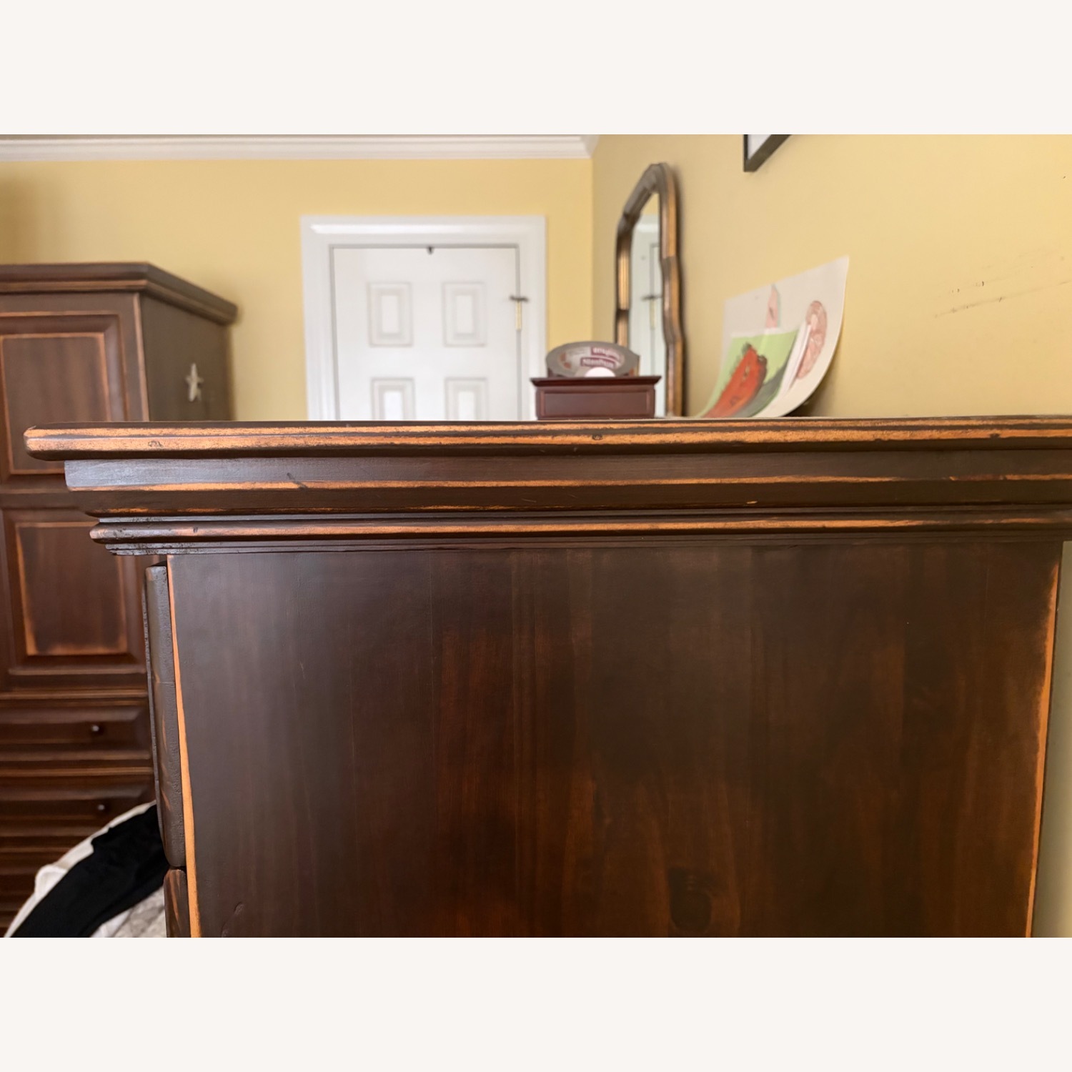 Gothic Cabinet Craft Dark Brown Wood Dresser - image-3