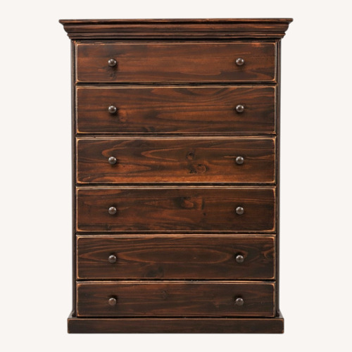 Used Gothic Cabinet Craft Dark Brown Wood Dresser for sale on AptDeco