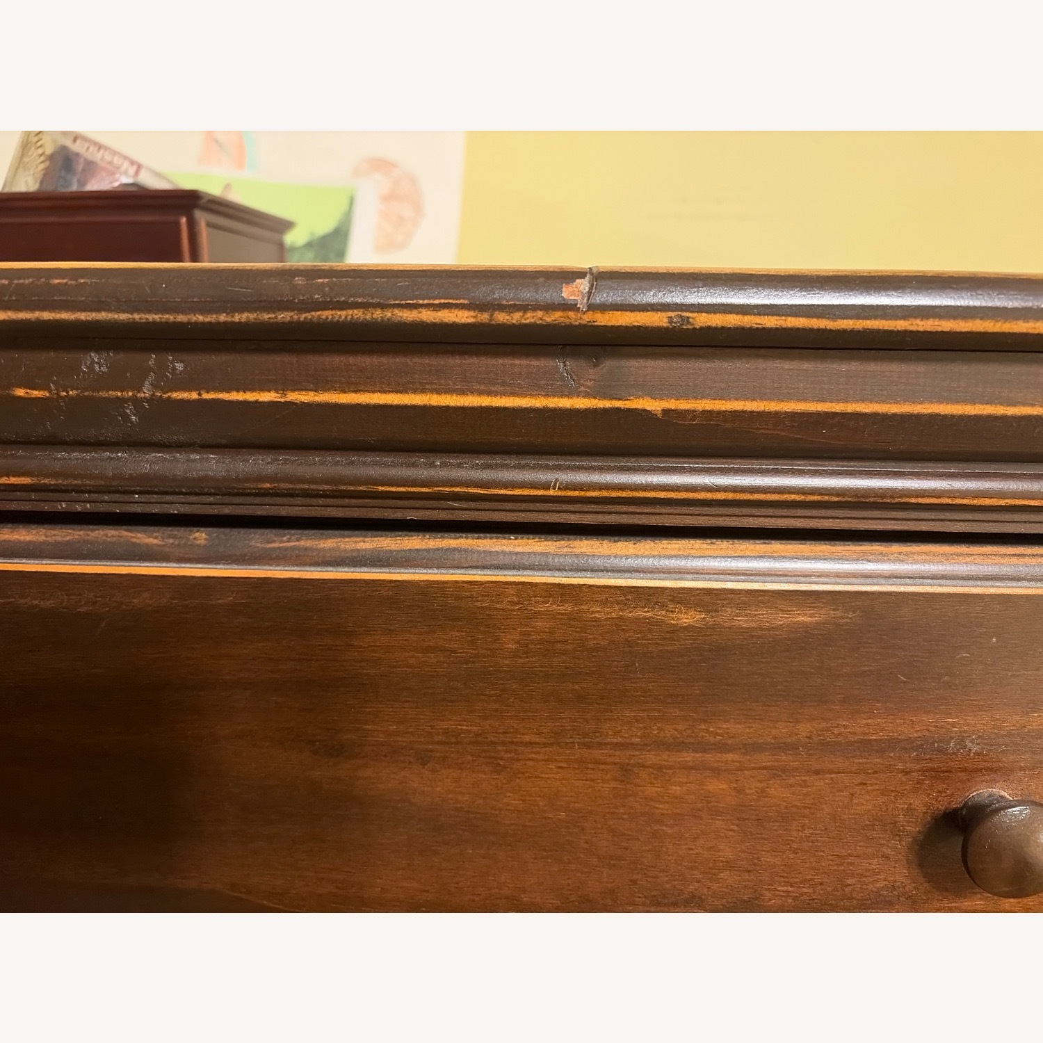 Gothic Cabinet Craft Dark Brown Wood Dresser - image-4